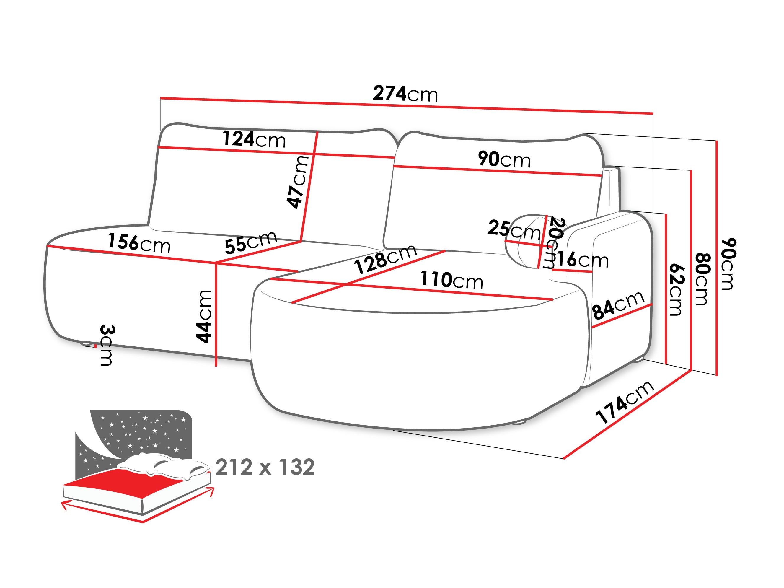 Corner sofa Comfivo 601 (Poso 03)