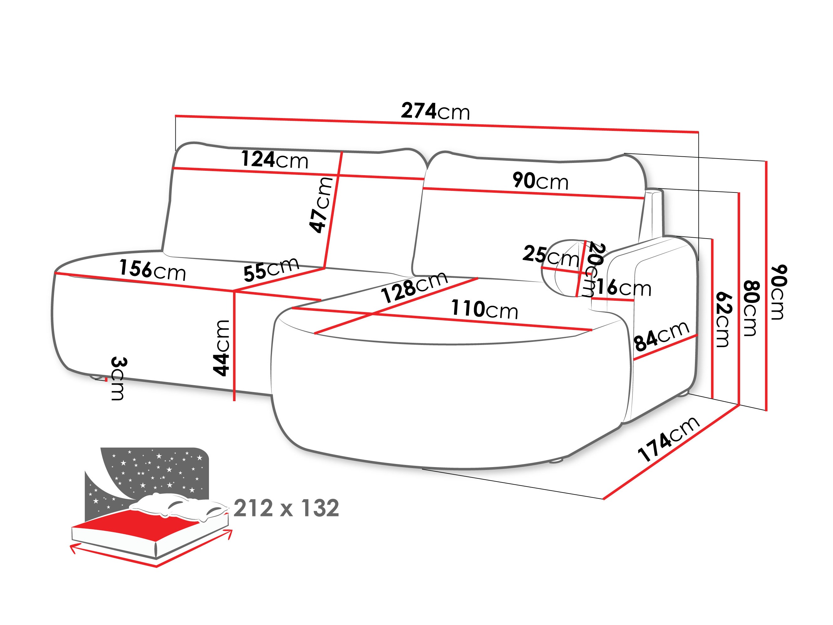 Corner sofa Comfivo 601 (Poso 14)