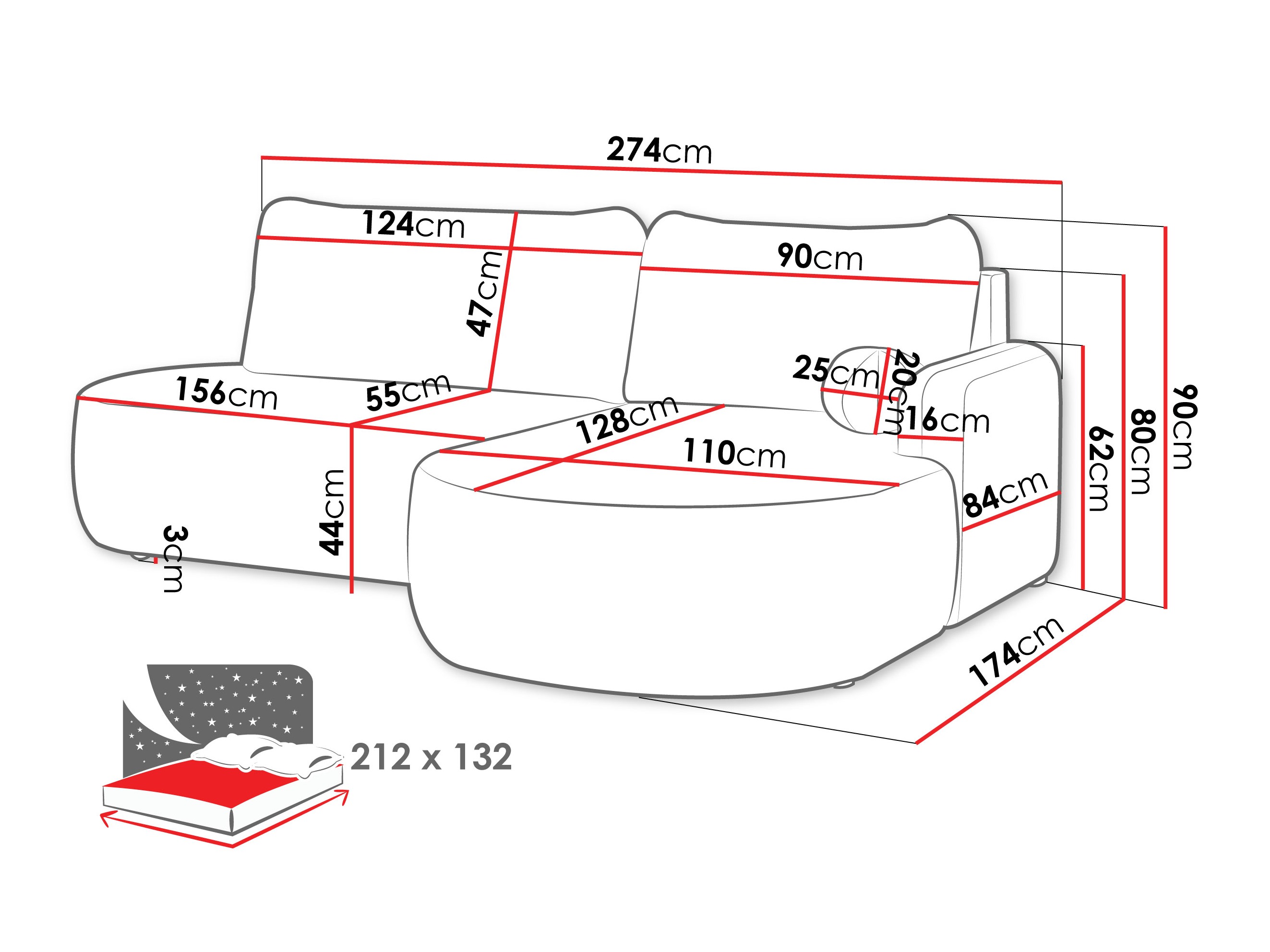 Corner sofa Comfivo 601 (Wave 05)