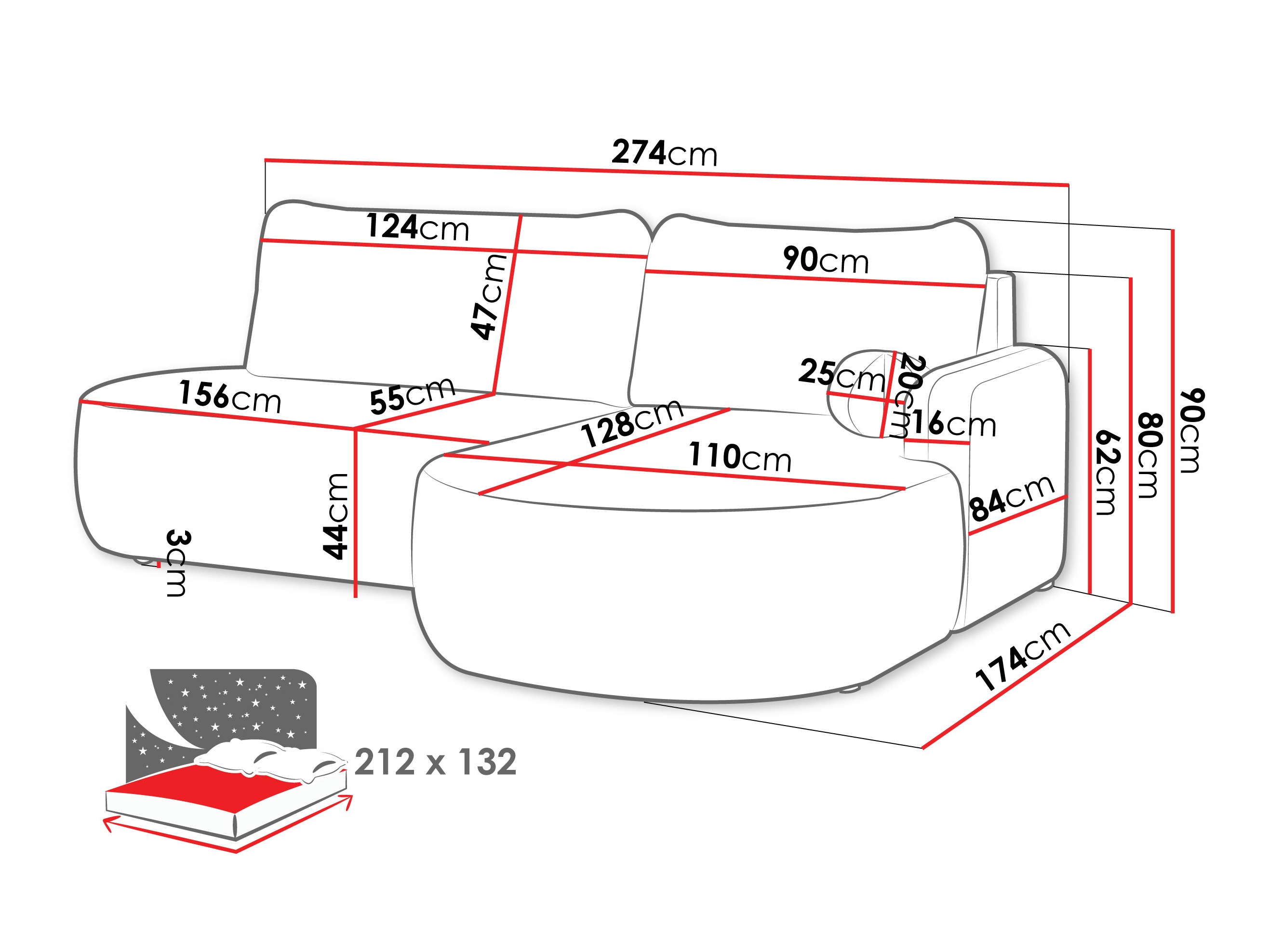 Corner sofa Comfivo Popis I (Poso 47)