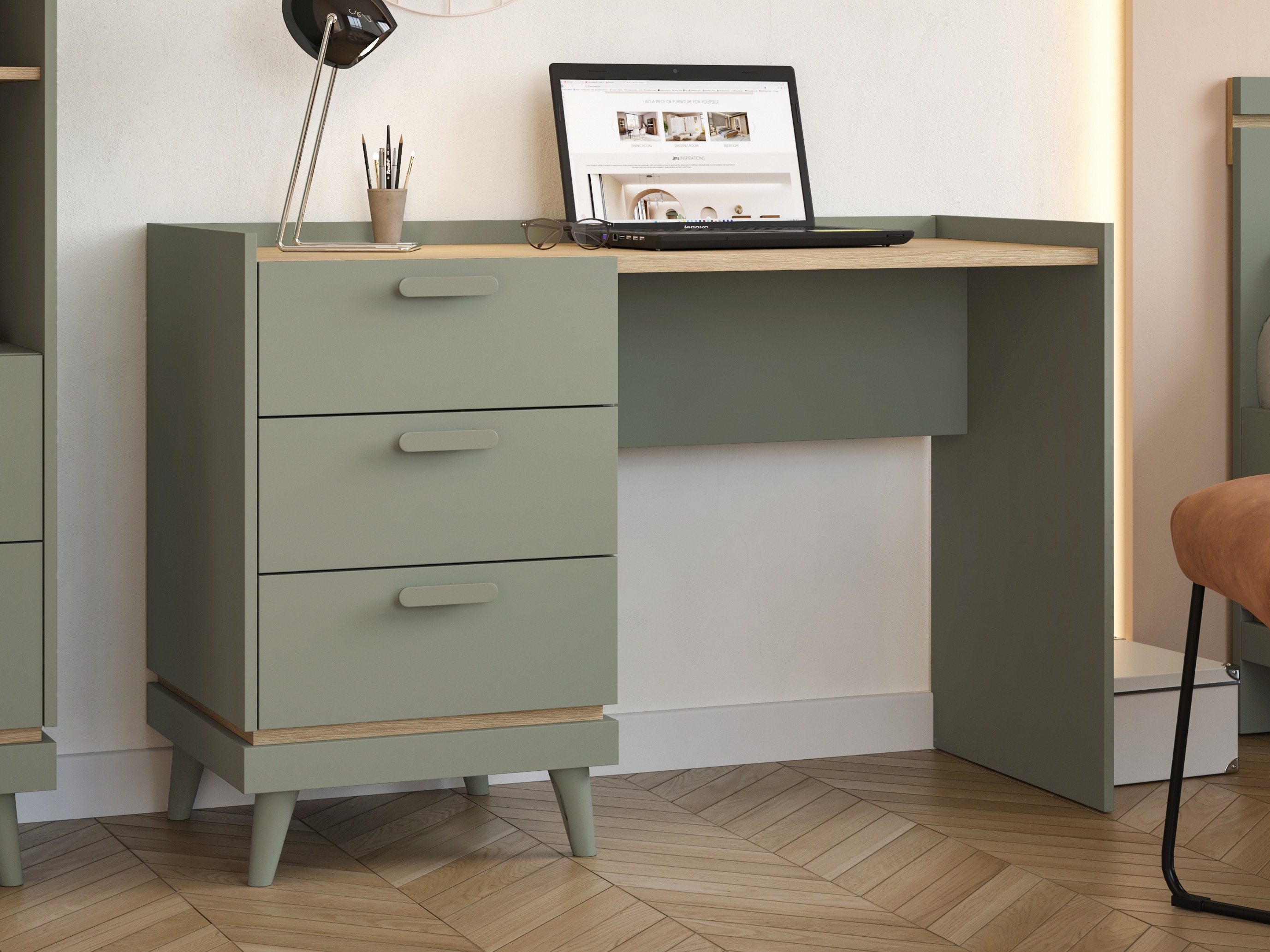 Desk Fertalu 103 (Green + Oak)