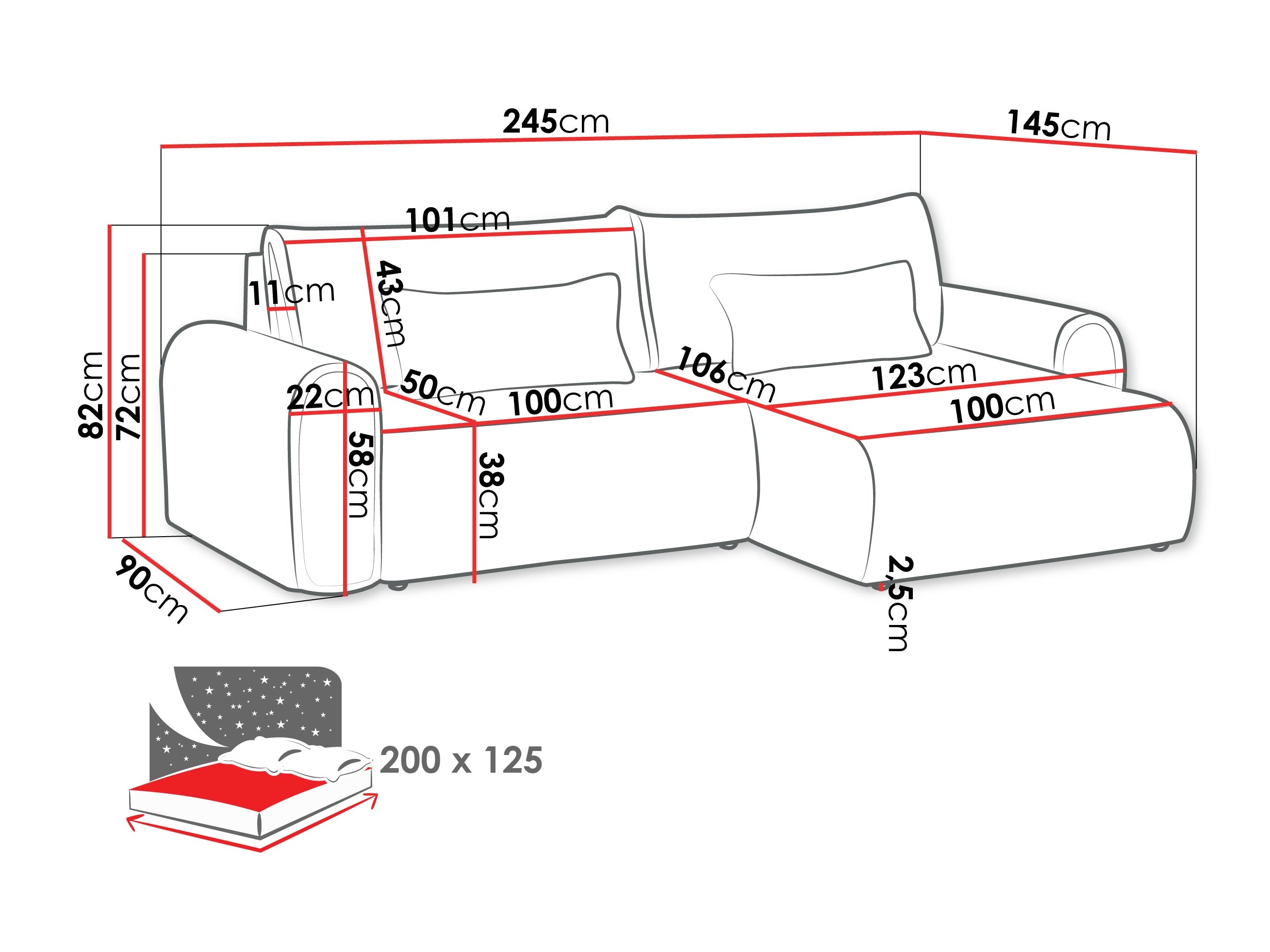 Corner sofa Comfivo Auras (Ambience 03)