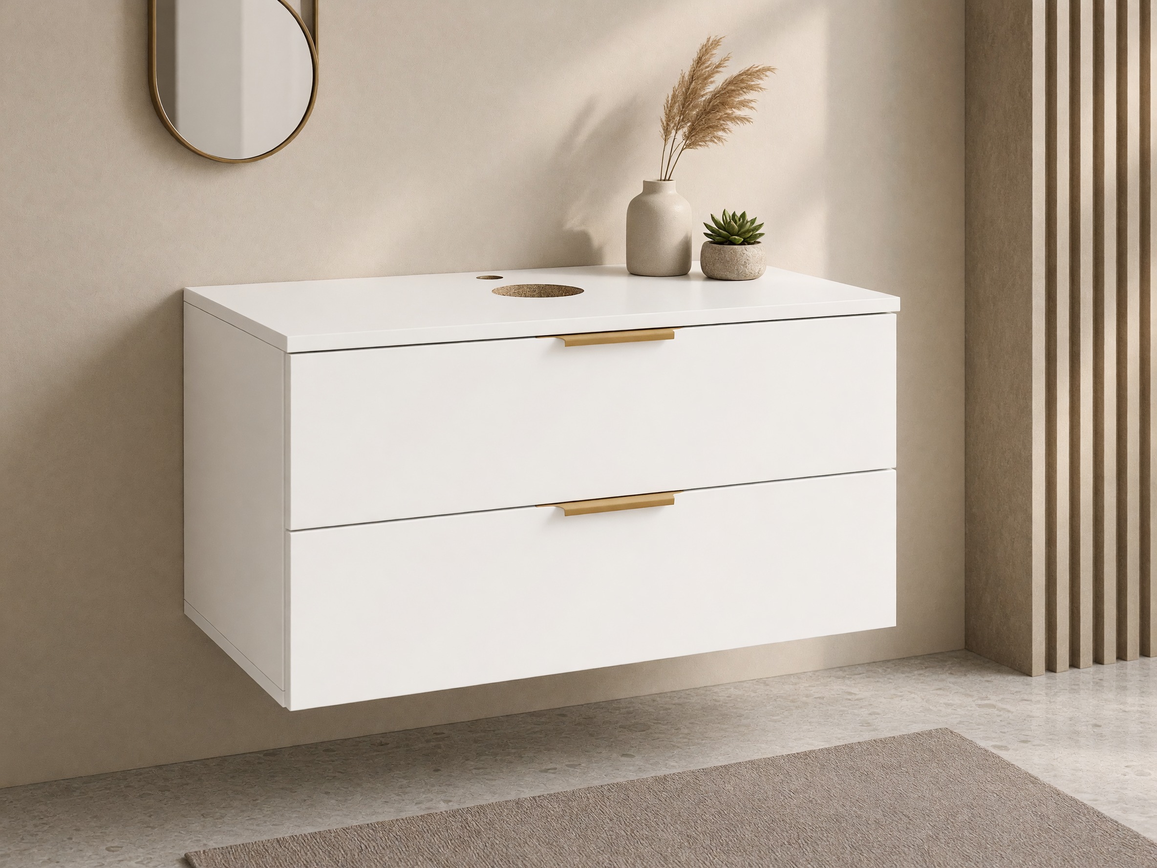 Wall-mounted bathroom cabinet for washbasin Comfivo Unitas
