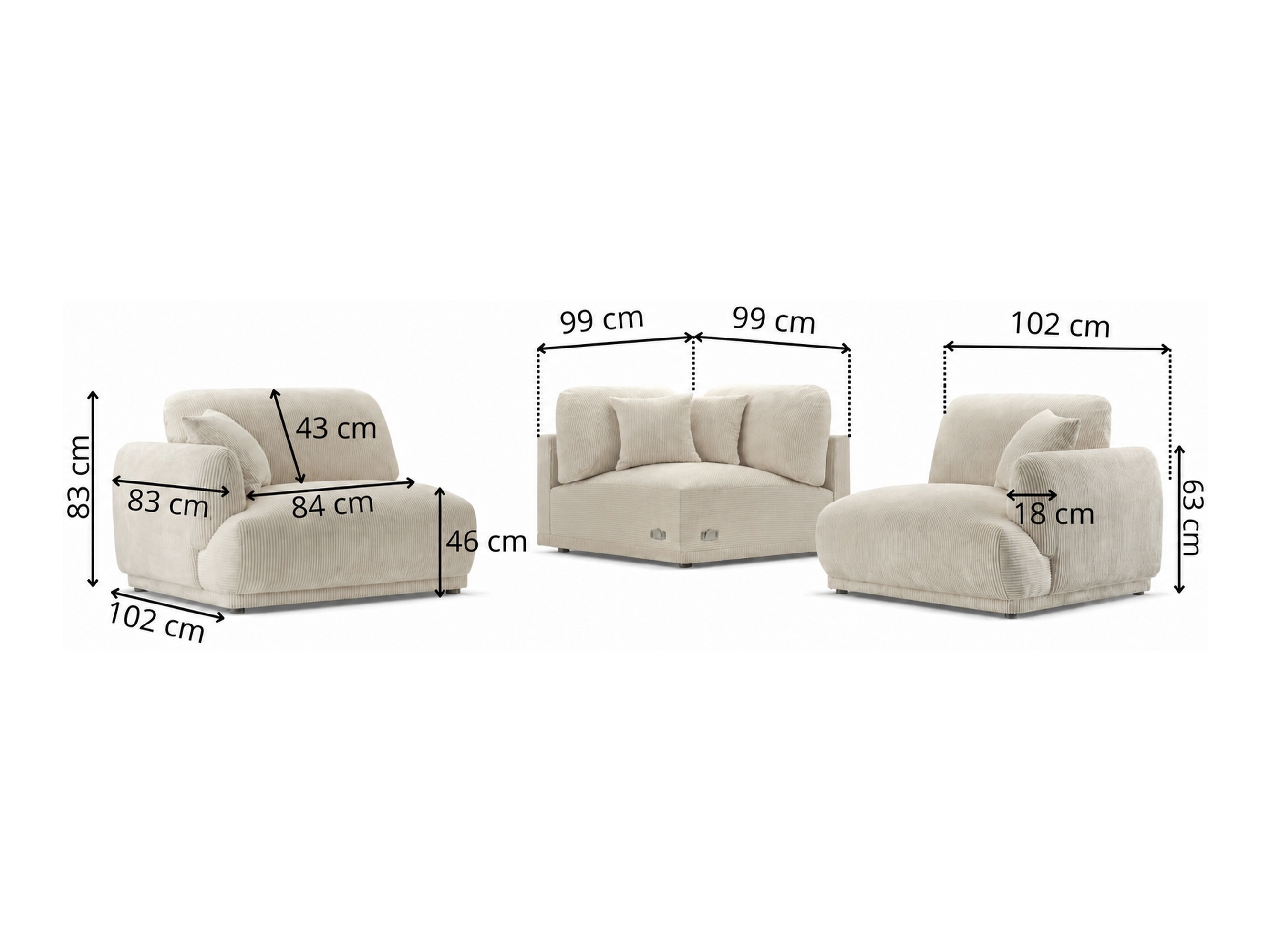 Corner sofa Cavfeni 104