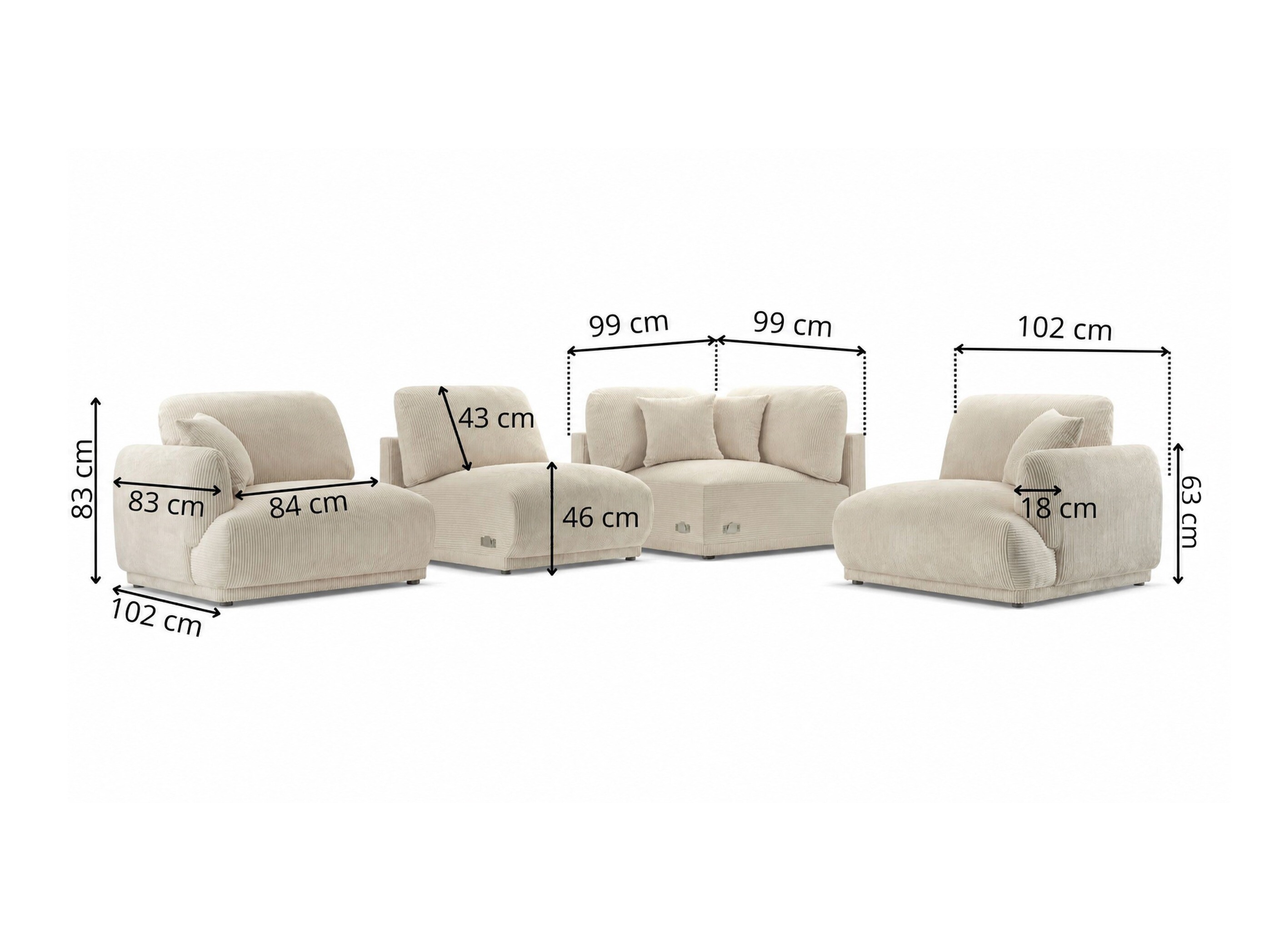 Corner sofa Cavfeni 105