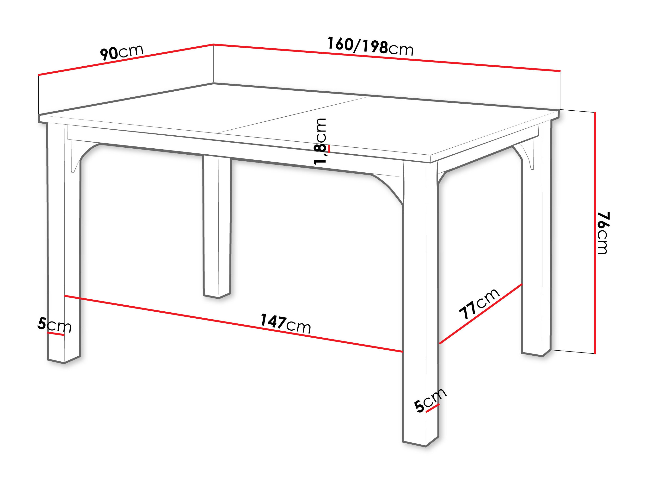 Table Oswego 137 (Black)