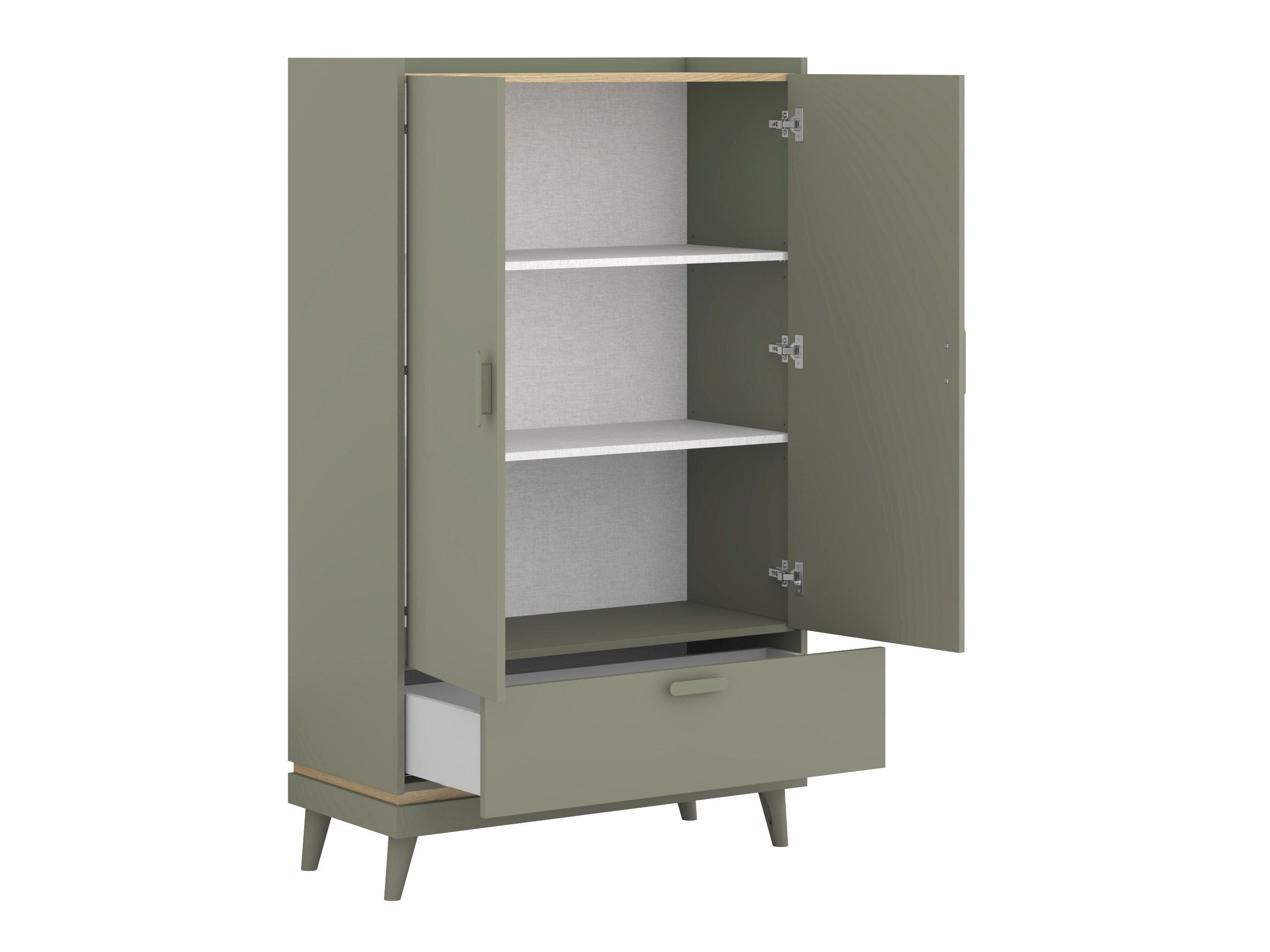 Bookcase Fertalu 105 (Green + Oak)