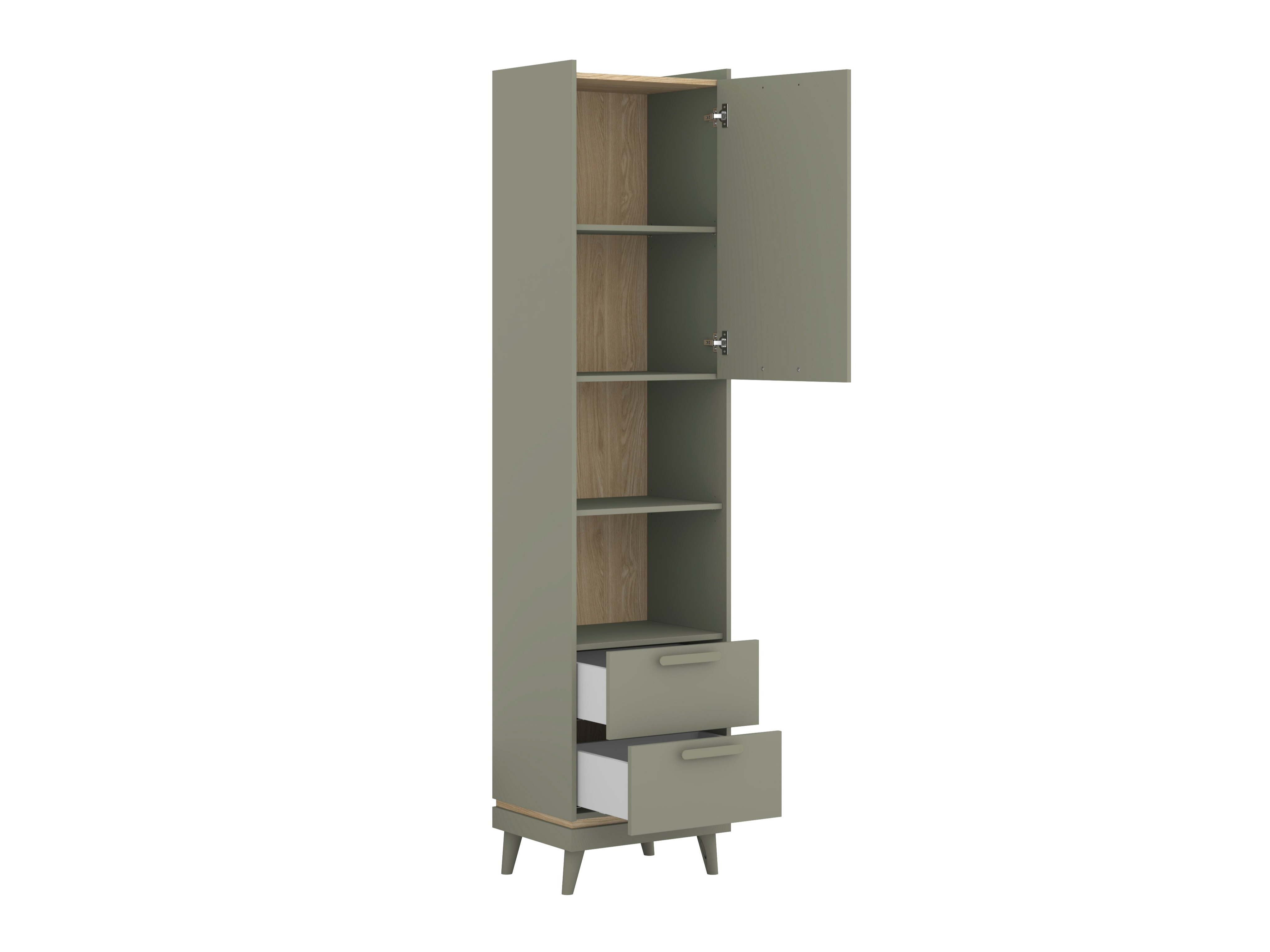 Bookcase Fertalu 106 (Green + Oak)