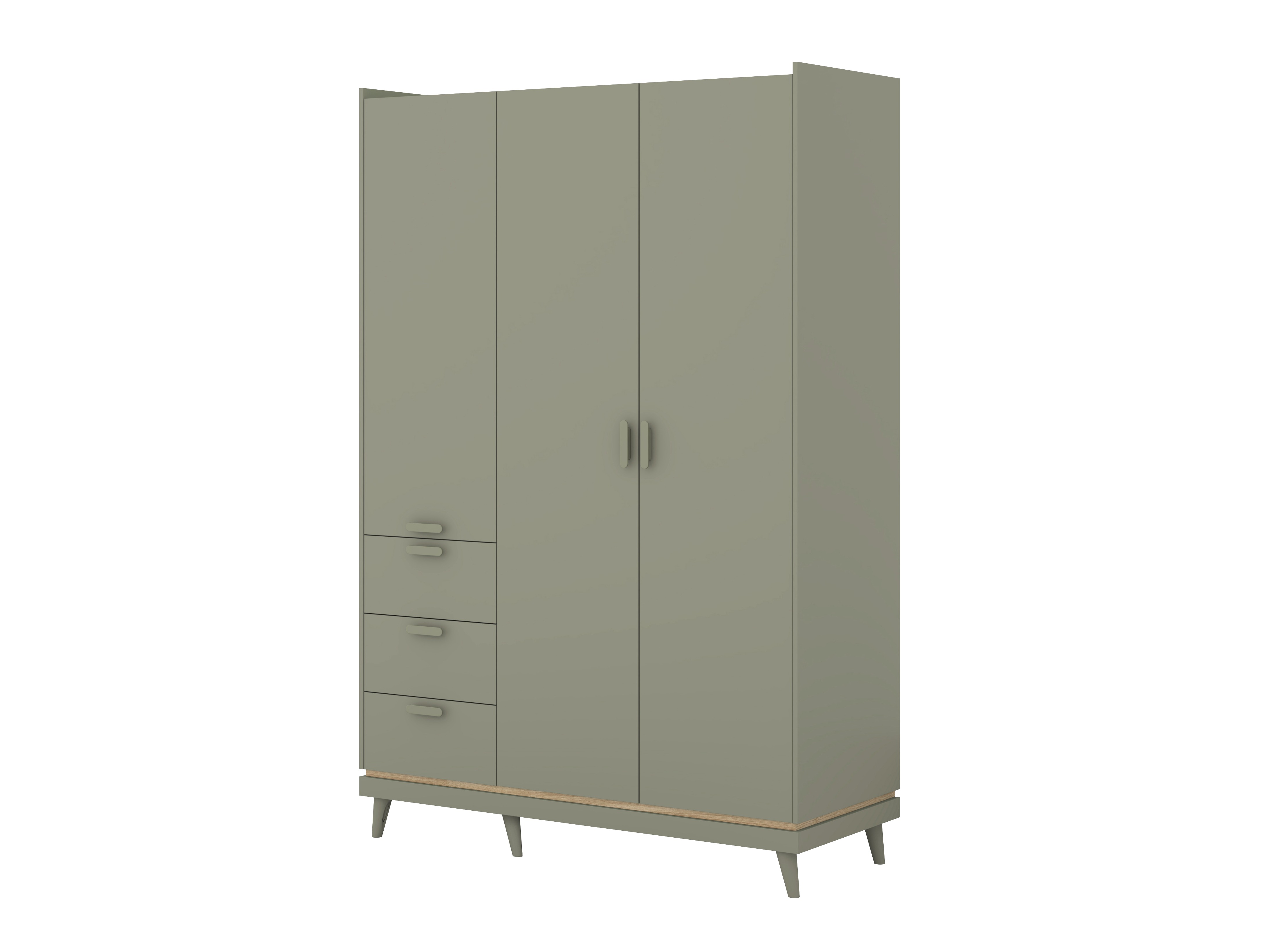 Wardrobe Fertalu 100 (Green + Oak)
