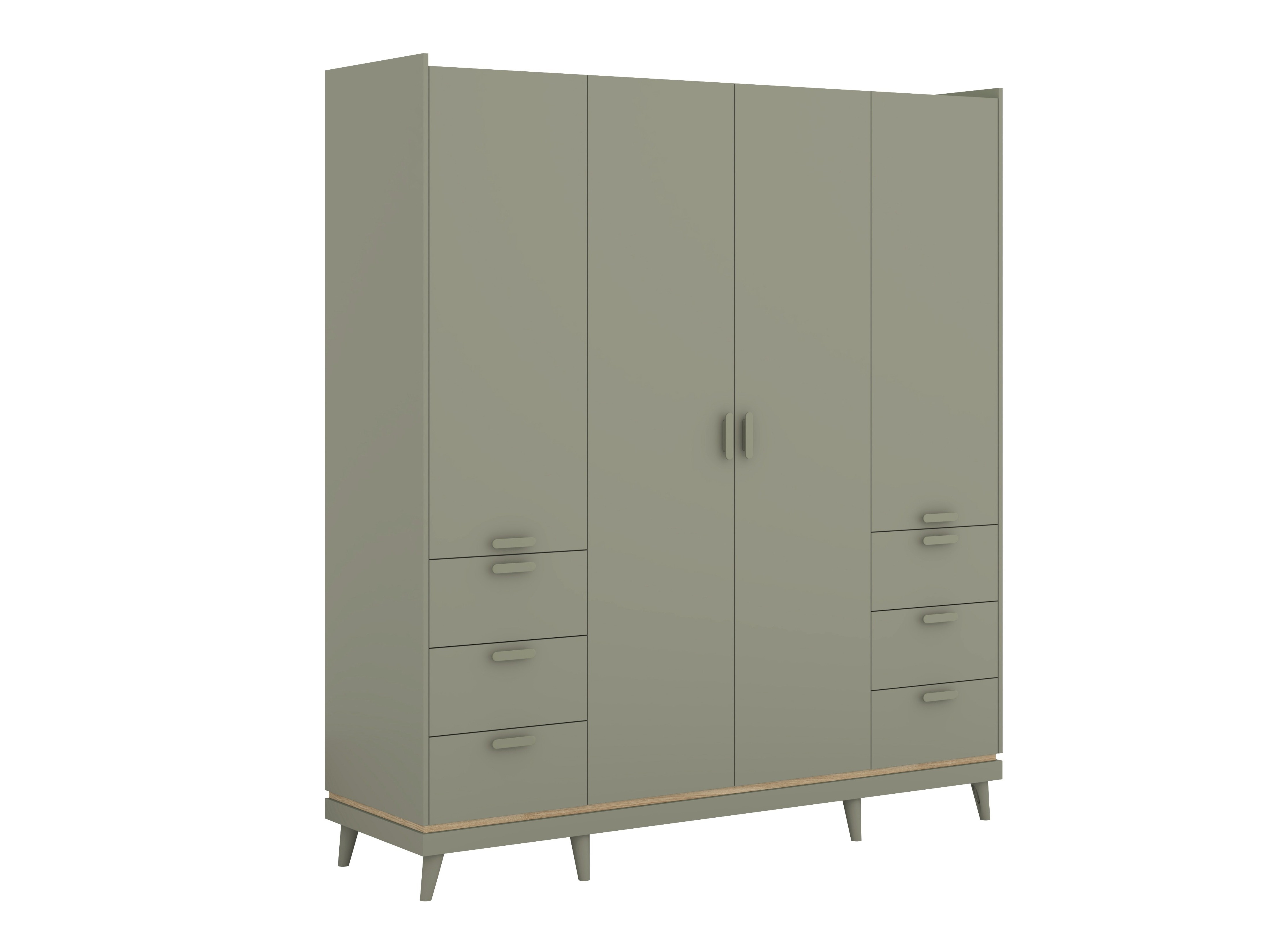 Wardrobe Fertalu 101 (Green + Oak)