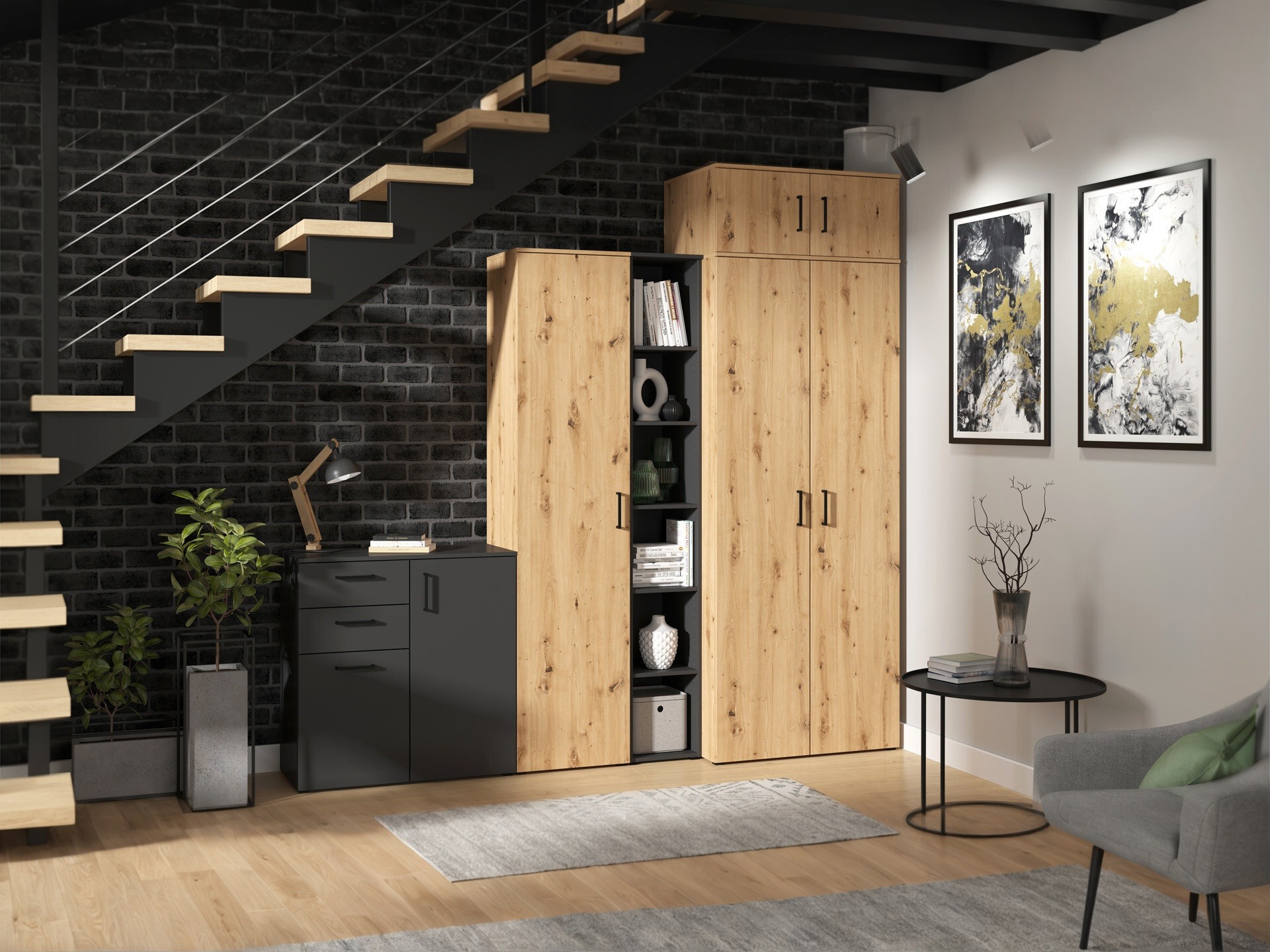 Bookcase Fenopha 200 (Artisan oak)