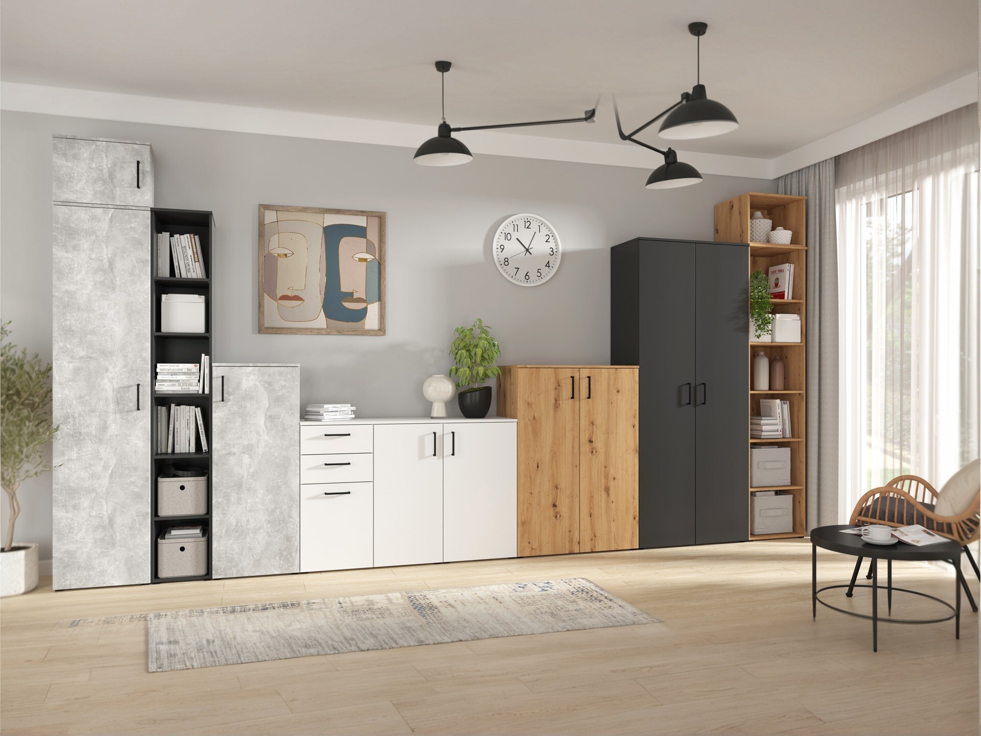 Bookcase Fenopha 200 (Graphite)