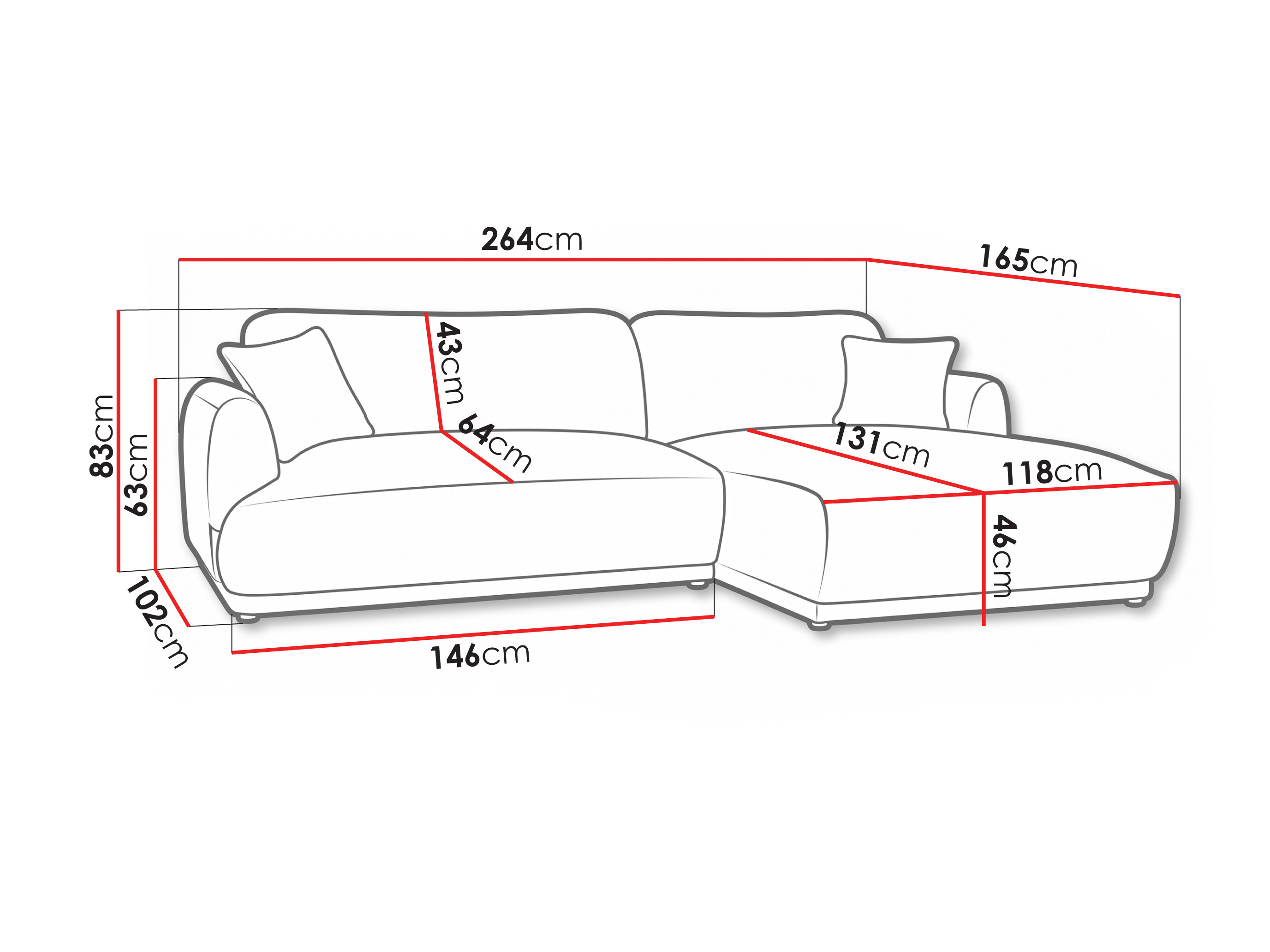 Corner sofa Lufkin 136 (Lincoln 09)
