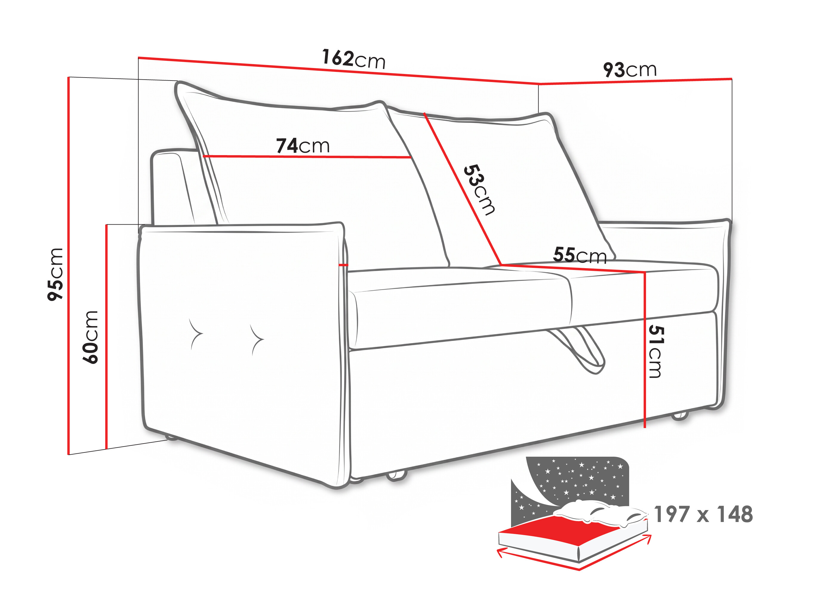 Sofa bed Lufkin 163 (Puente 92)