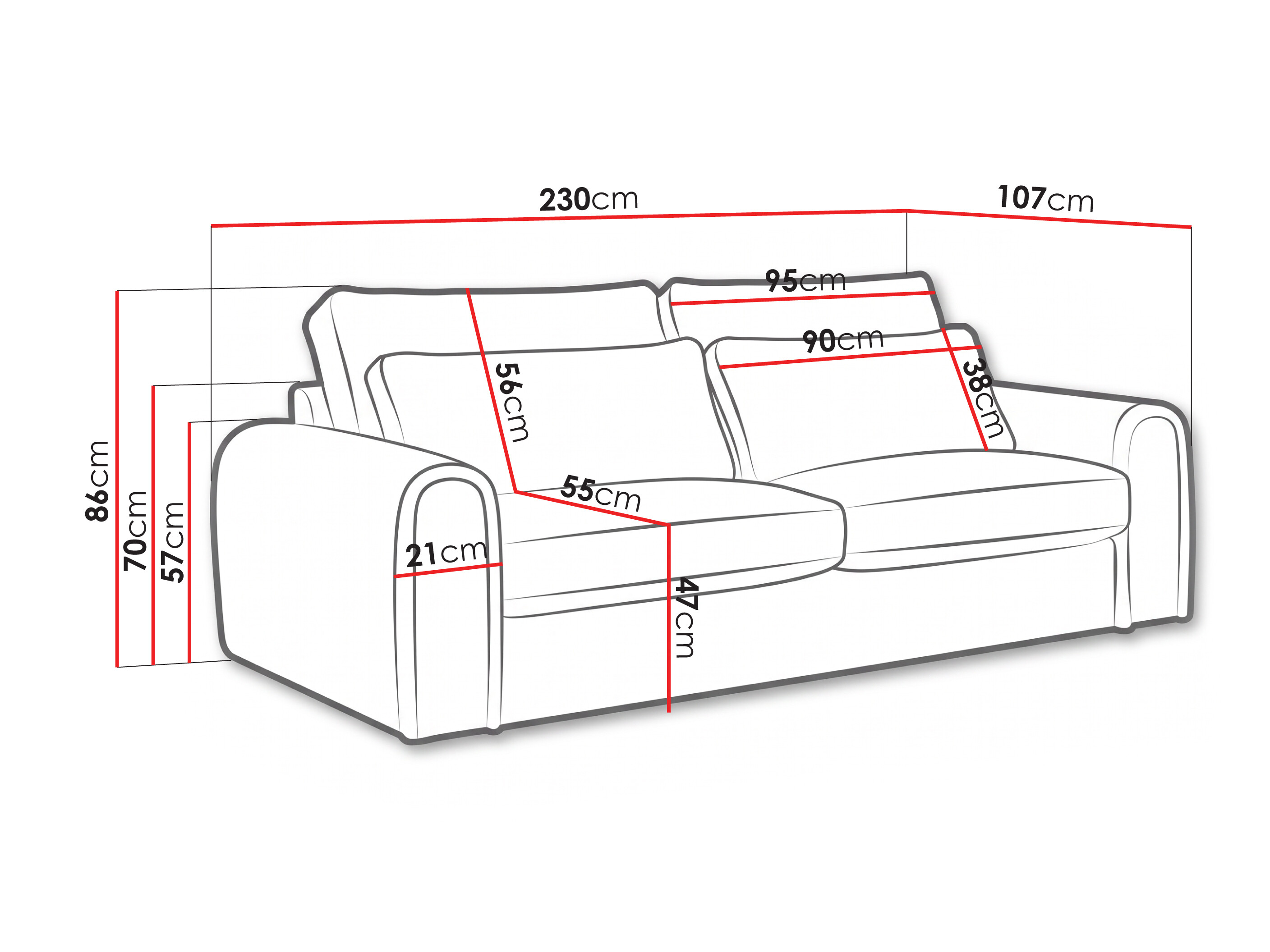 Sofa Lufkin 132 (Tilia 83)