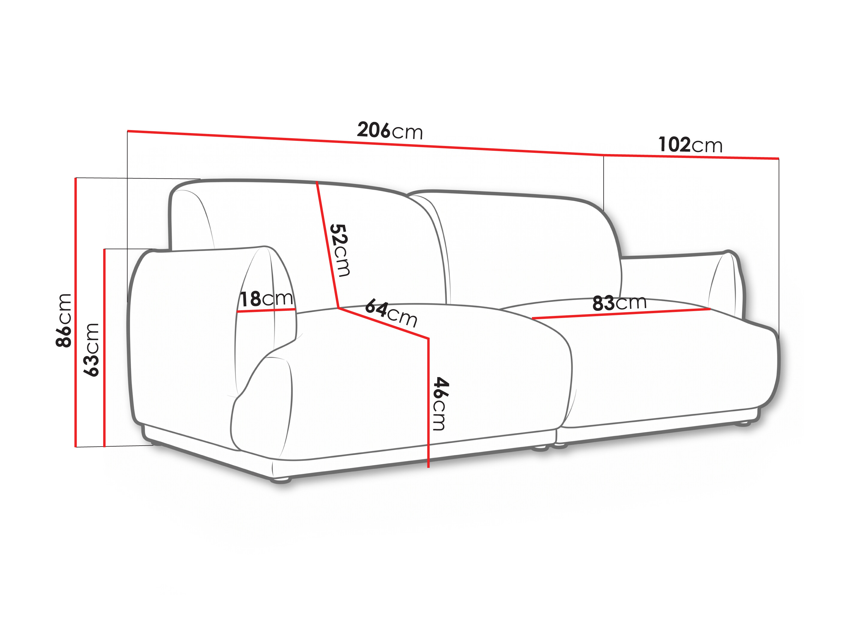 Sofa Lufkin 144 (Tilia 37)