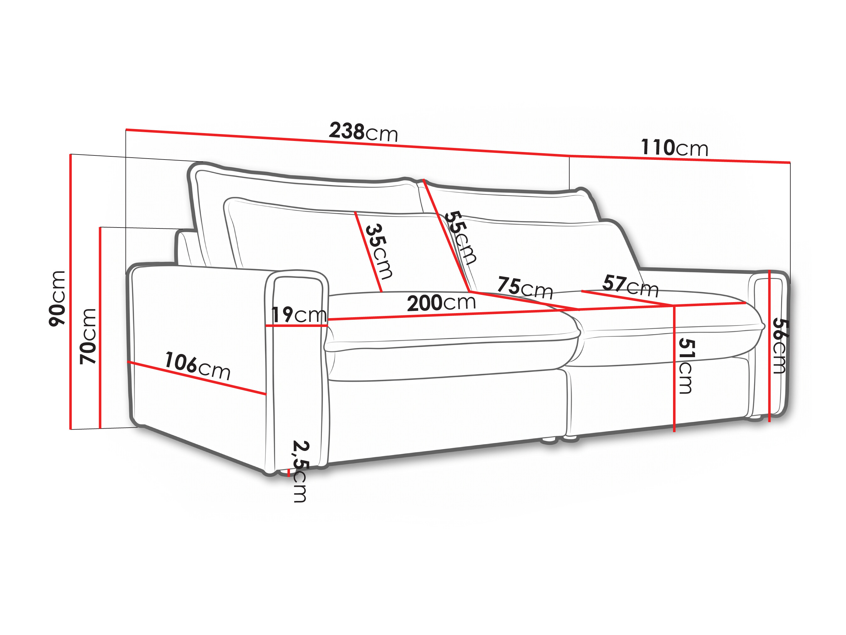 Sofa Lufkin 161 (Lincoln 37)