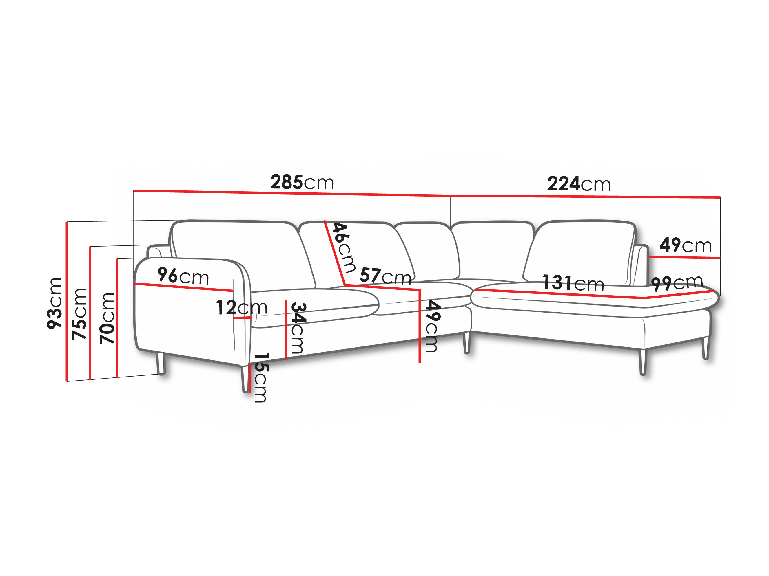 Corner sofa Lufkin 150 (Perfect Harmony 90)