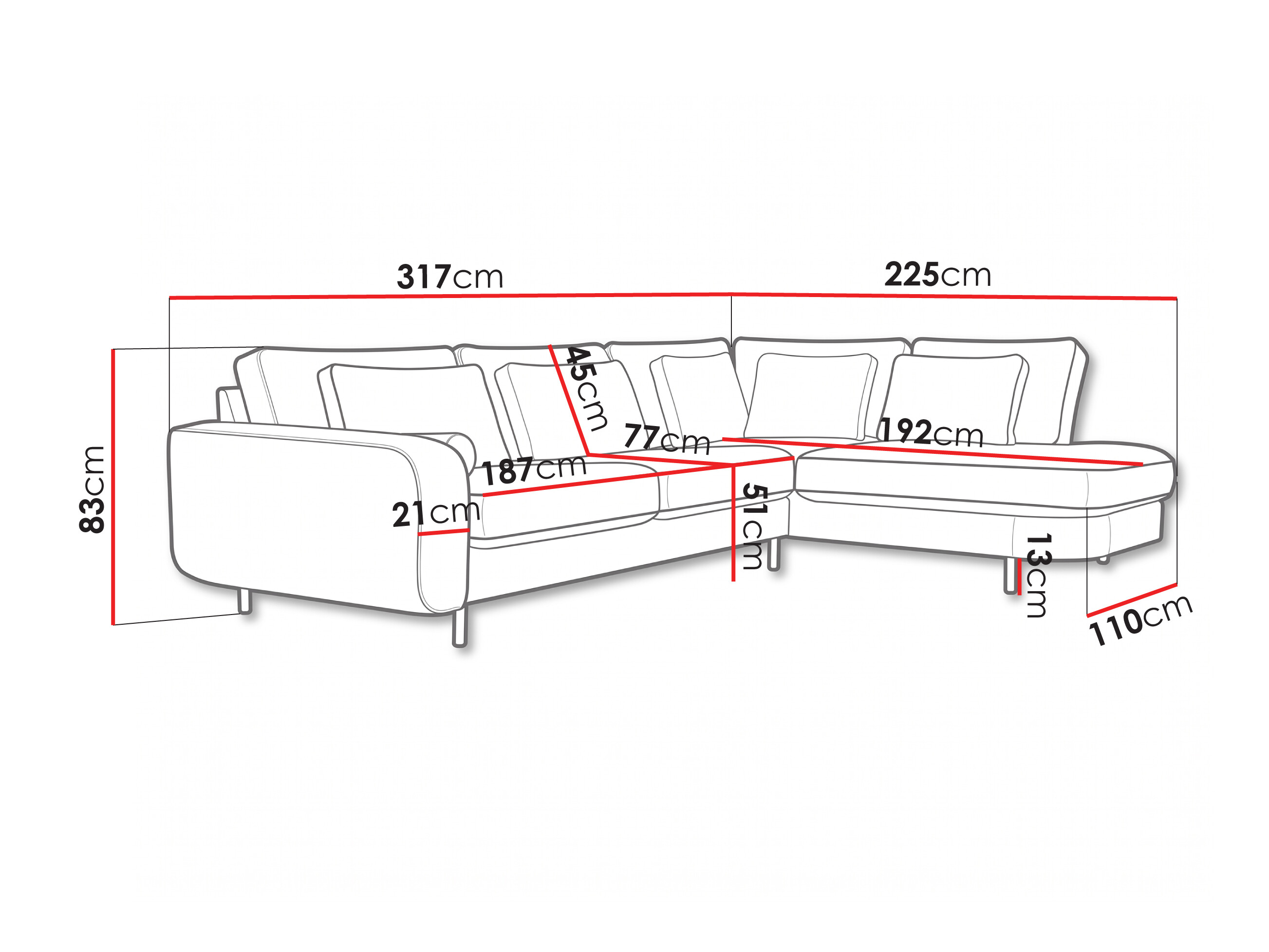 Corner sofa Lufkin 158 (Modo 2304)