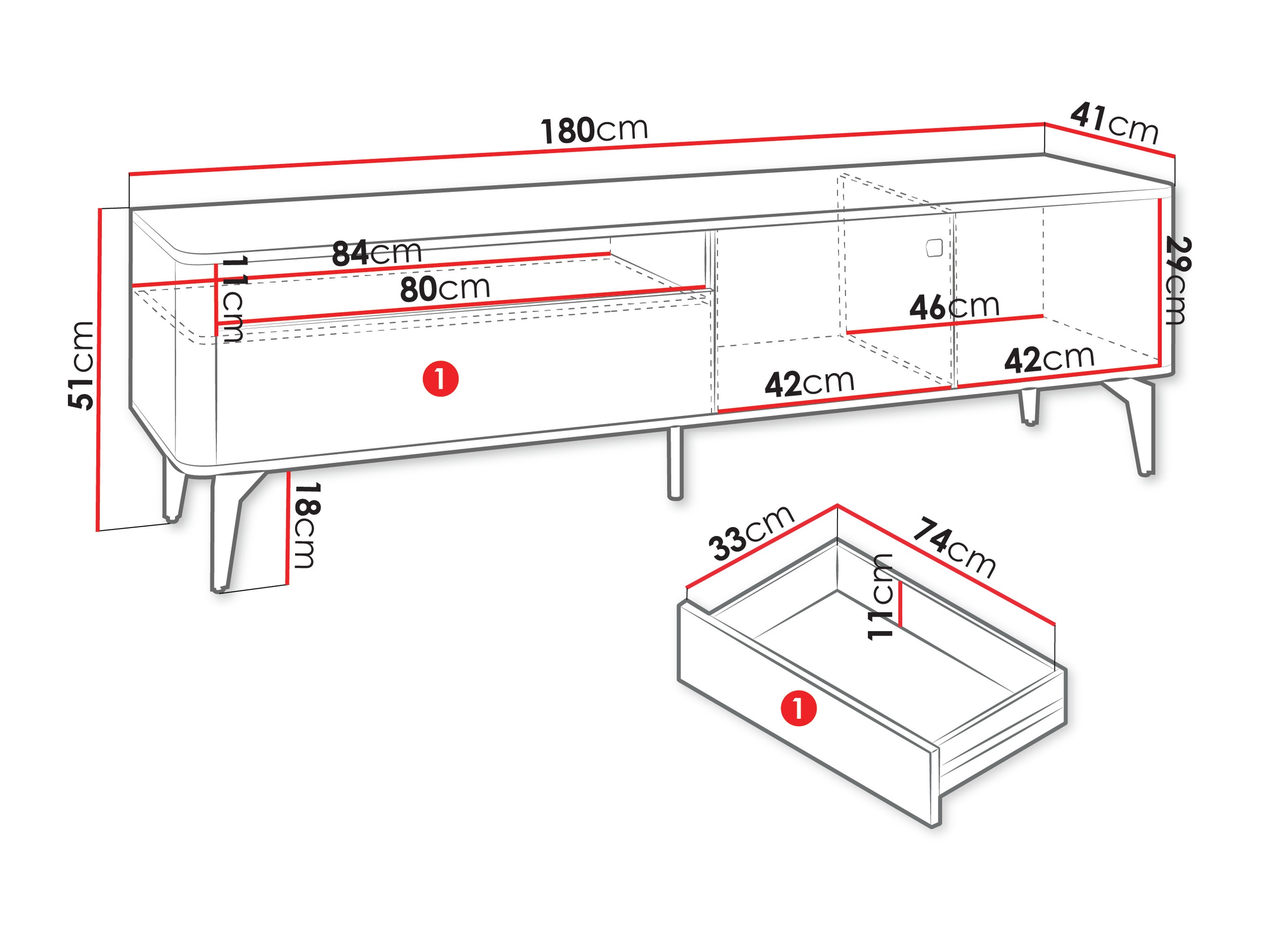 TV stand Telivo 105