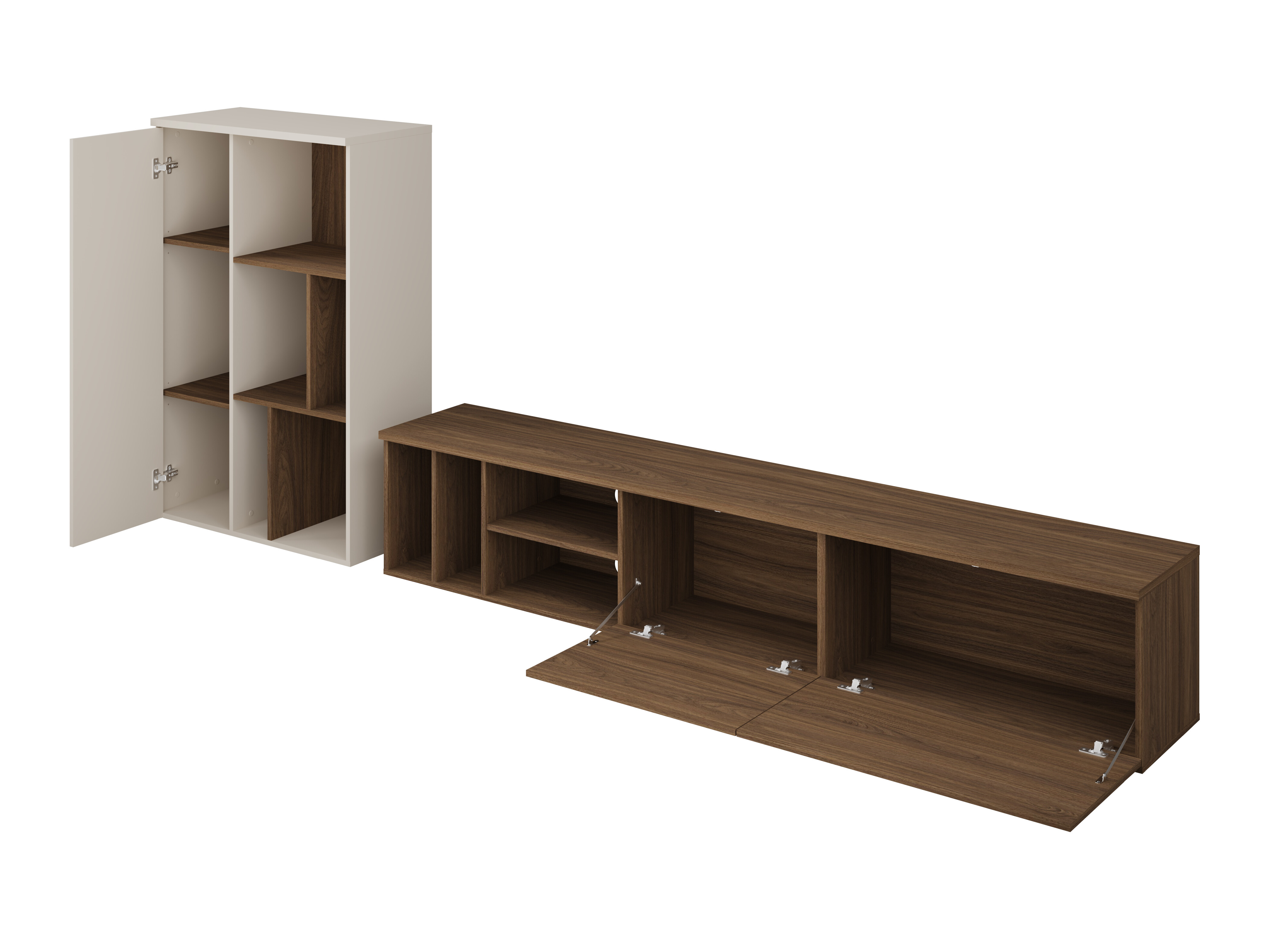 Living room set Austin 399 (Walnut + Cashmere)