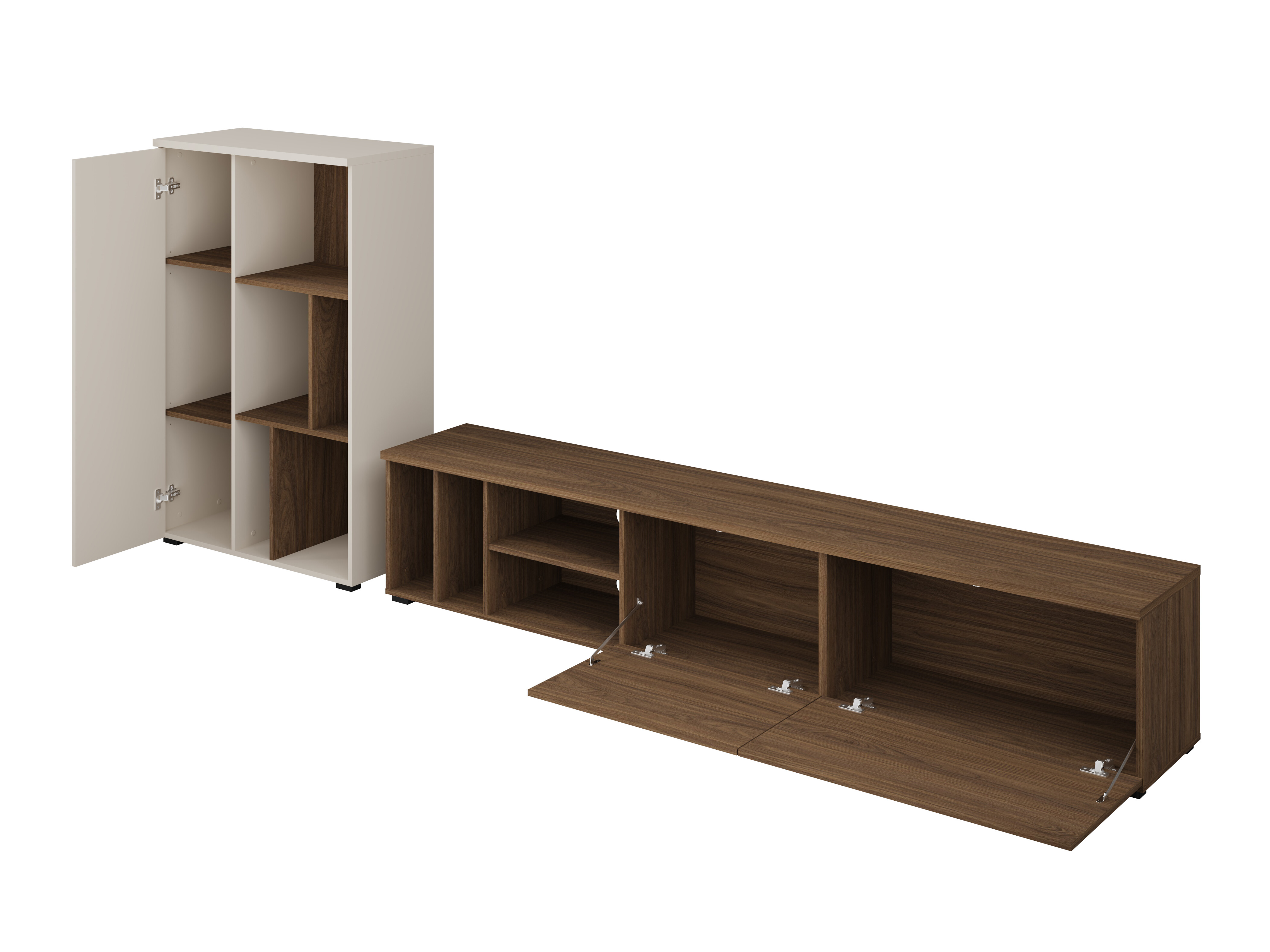 Living room set Austin 399 (Walnut + Cashmere)