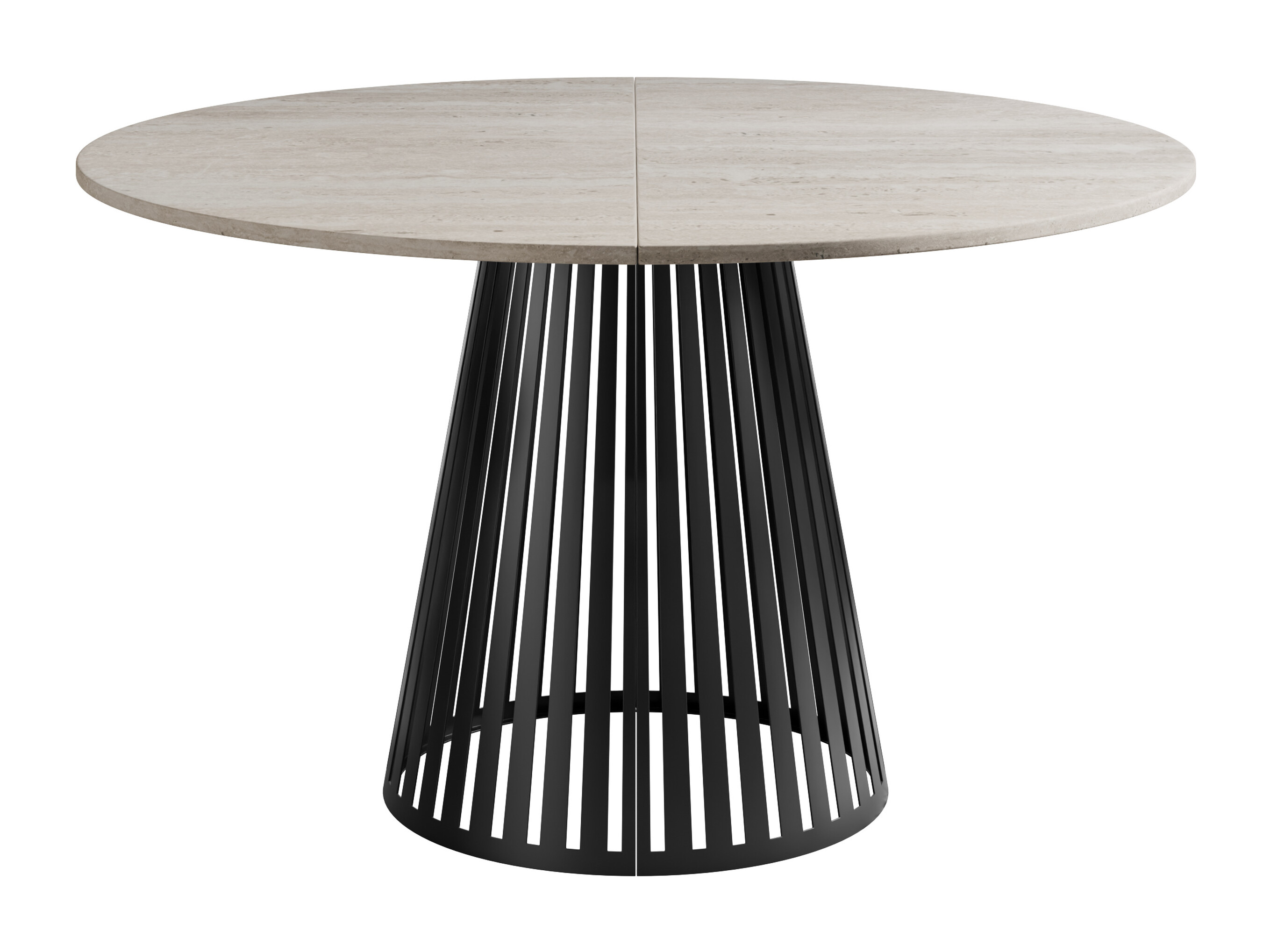 Table Prudentia (Light travertine + Black)