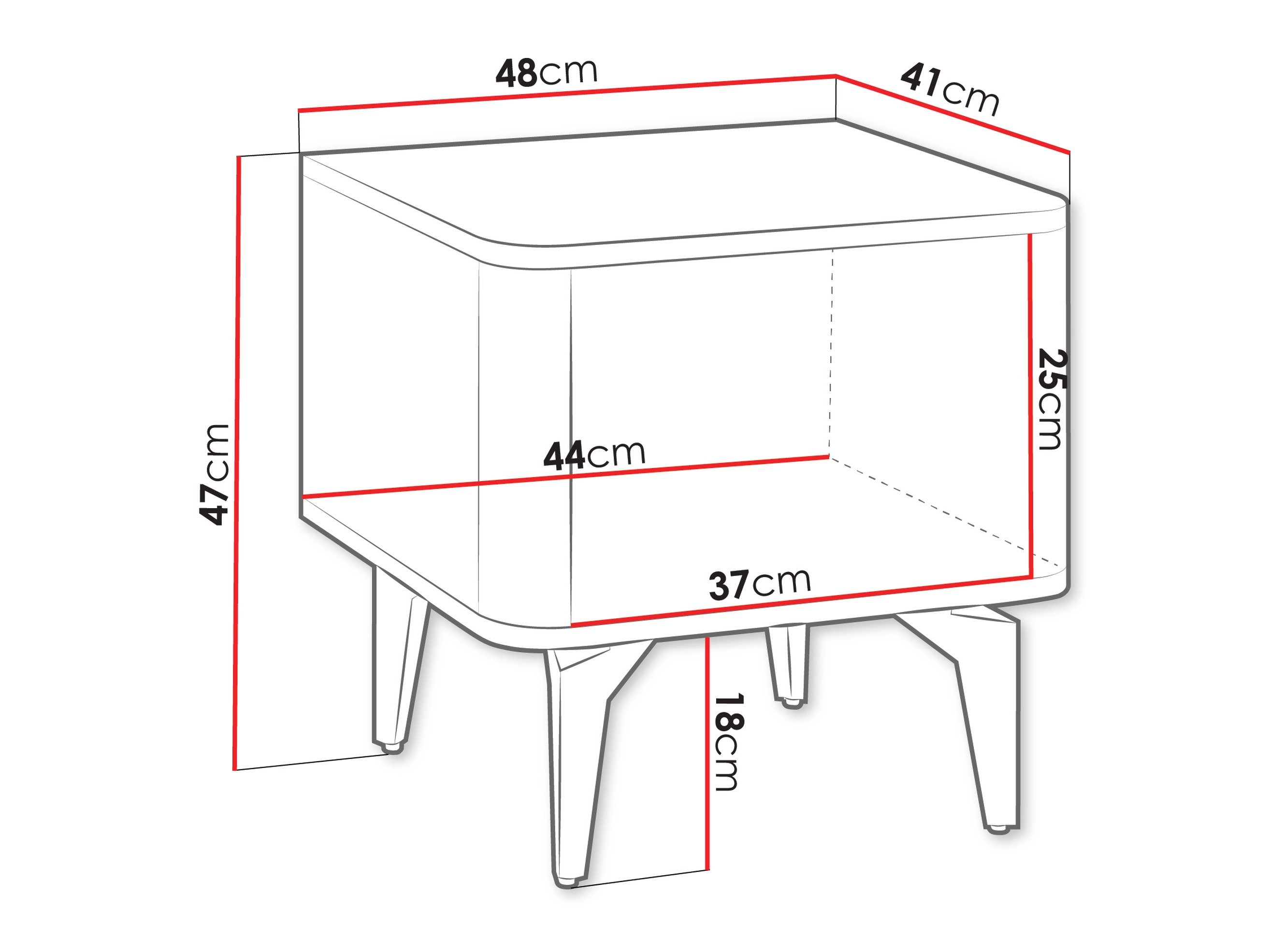 Bedside table Telivo 109