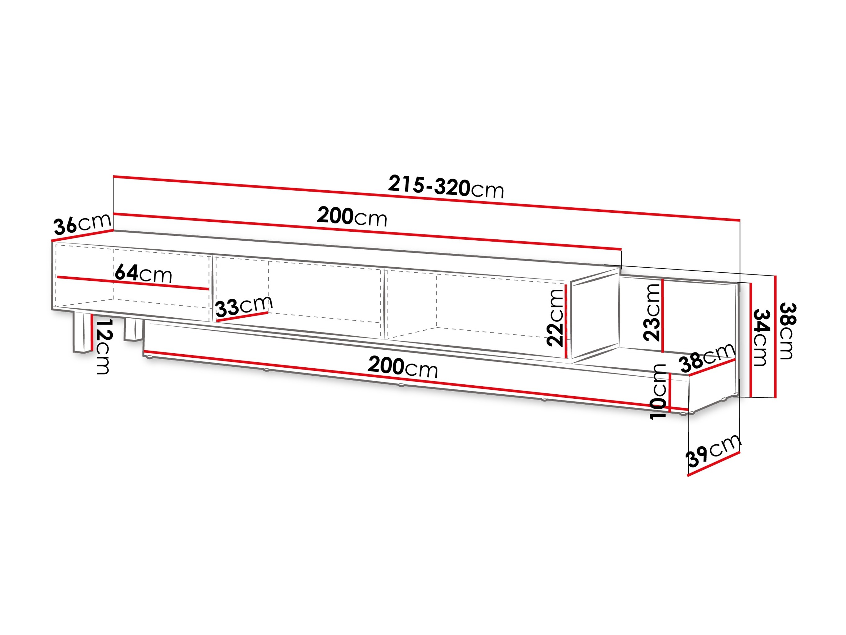 TV stand Charlotte 214