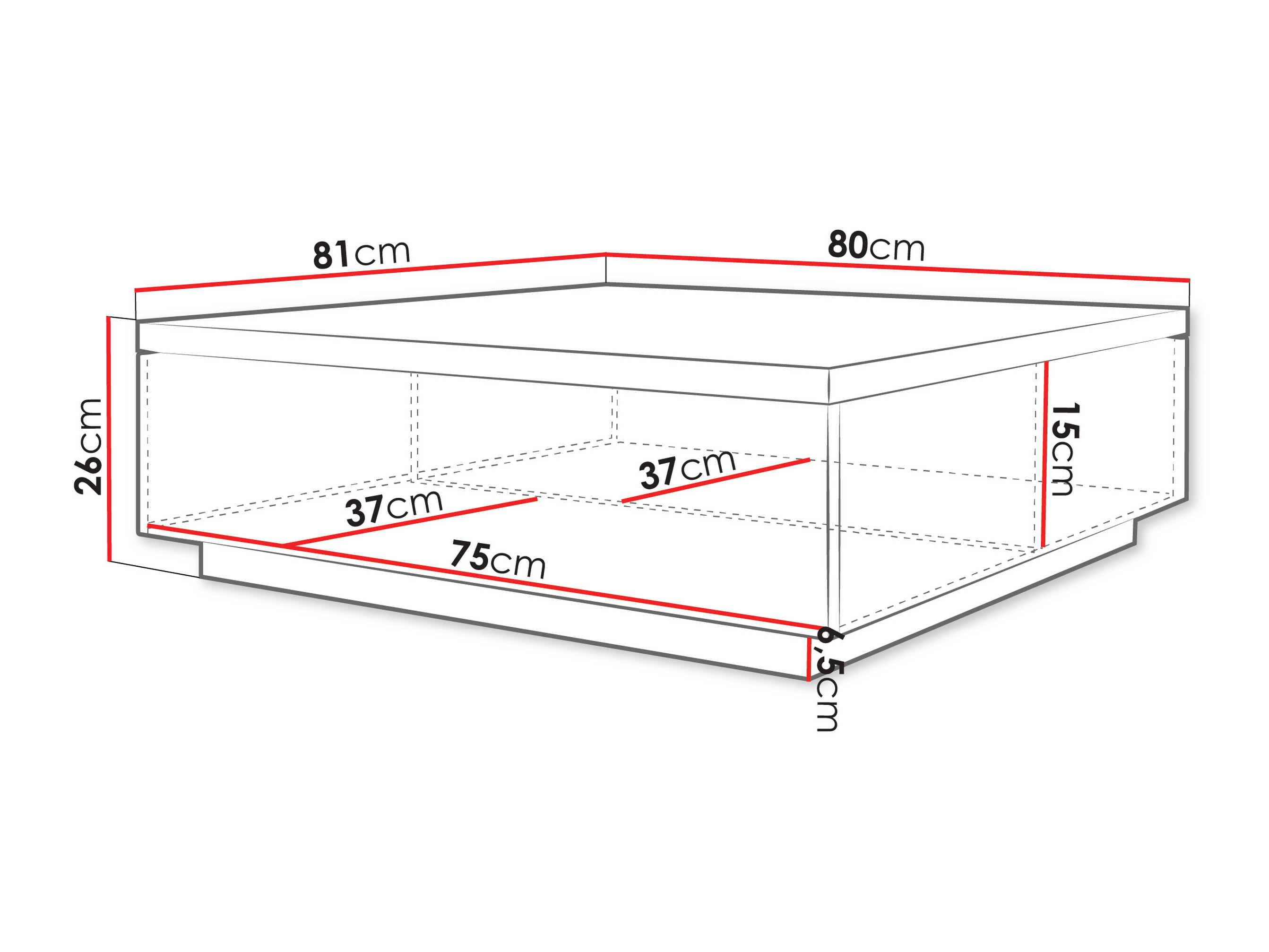 Coffee table Comfivo Ulmal (Walnut)
