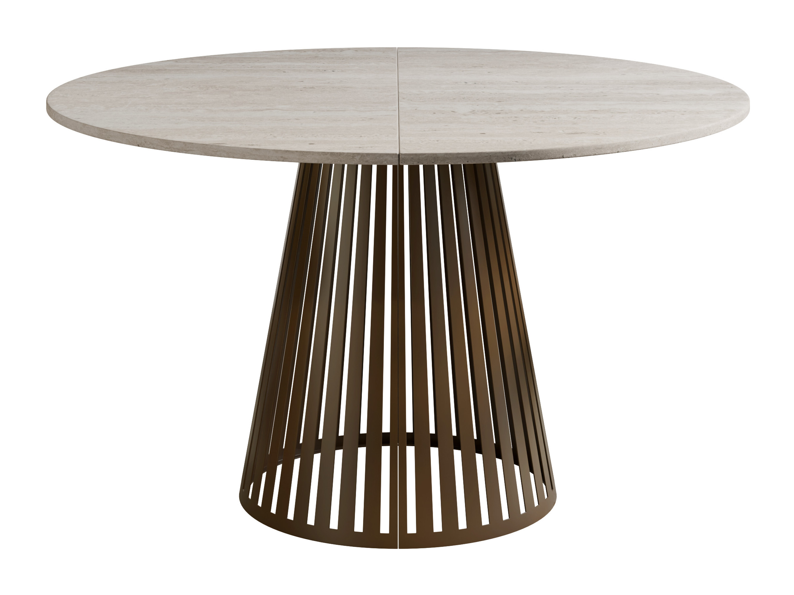 Table Prudentia II (Light travertine + Brown)