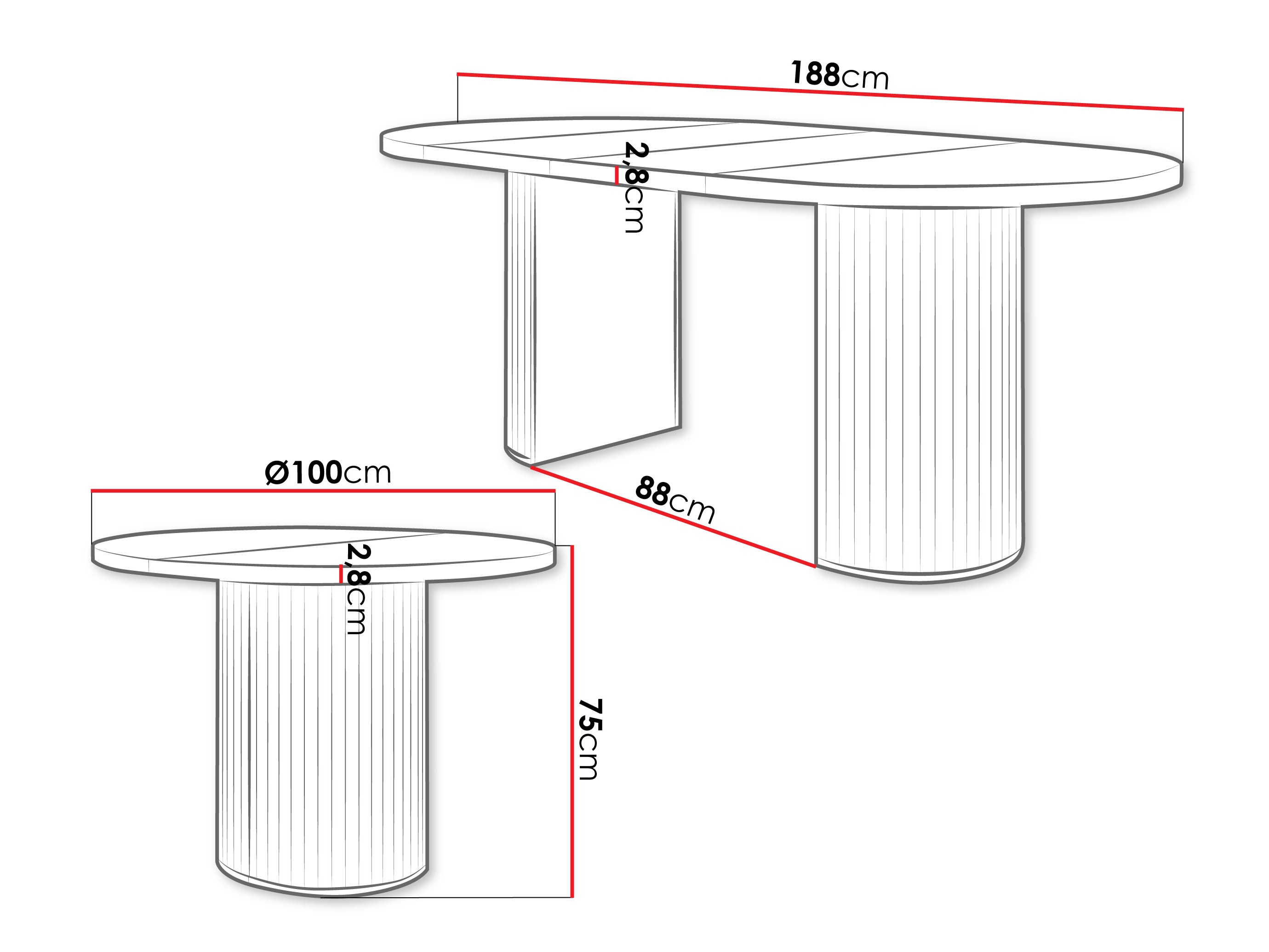 Table Cupedo (Dark oak)