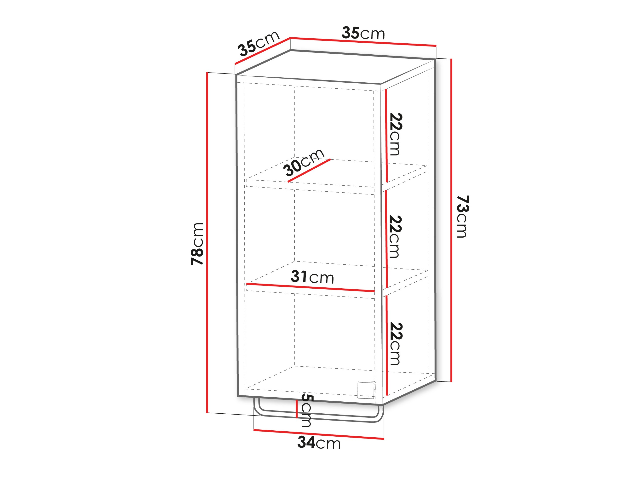 Wall-mounted bathroom cabinet Gratal