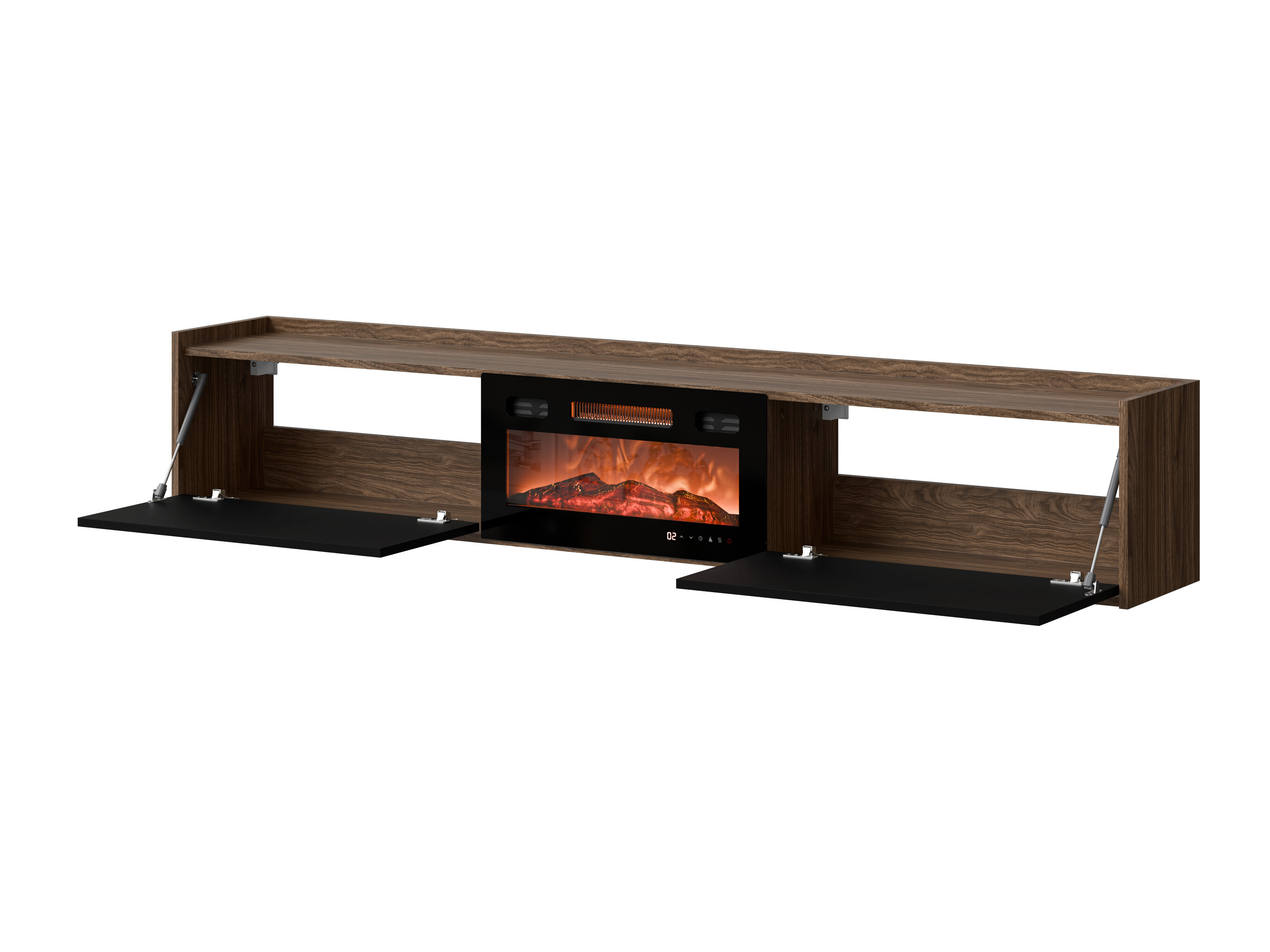 TV stand Charlotte 215 (Black + Walnut)