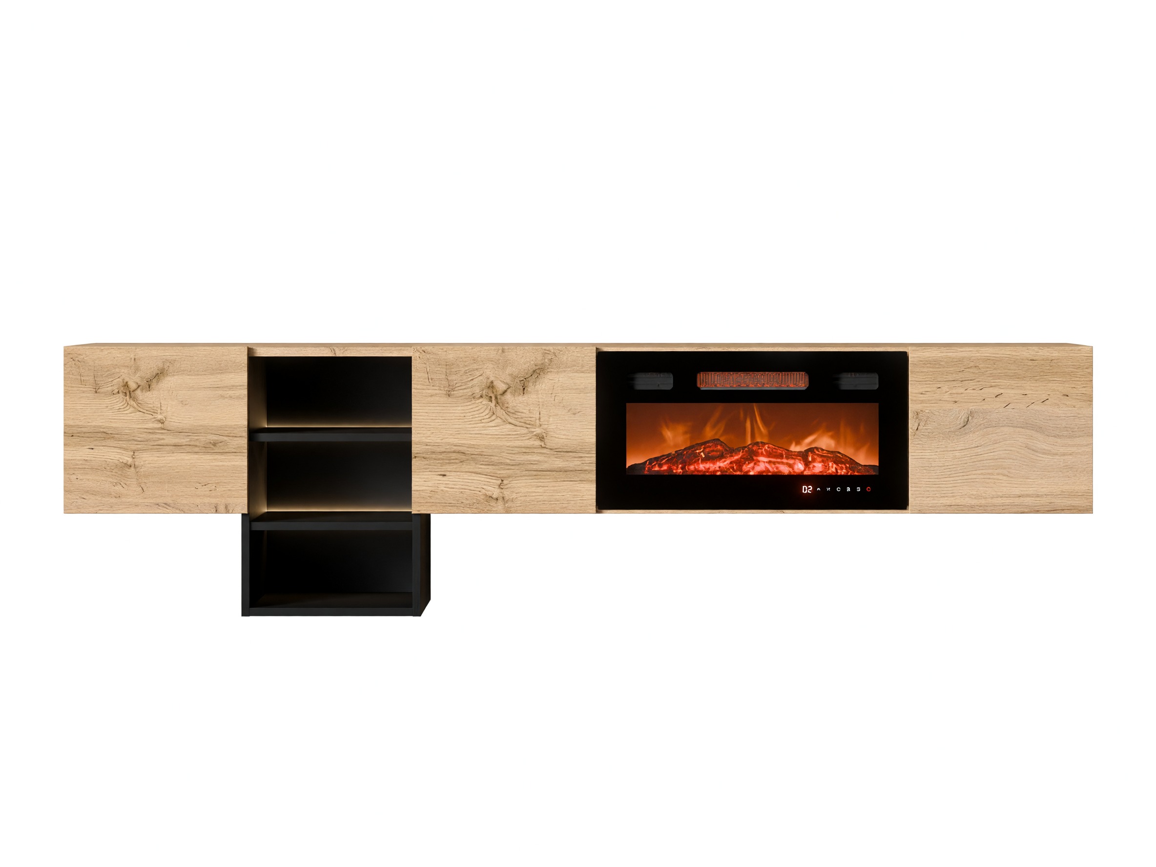 TV stand Charlotte 218 (Wotan Oak + Black)