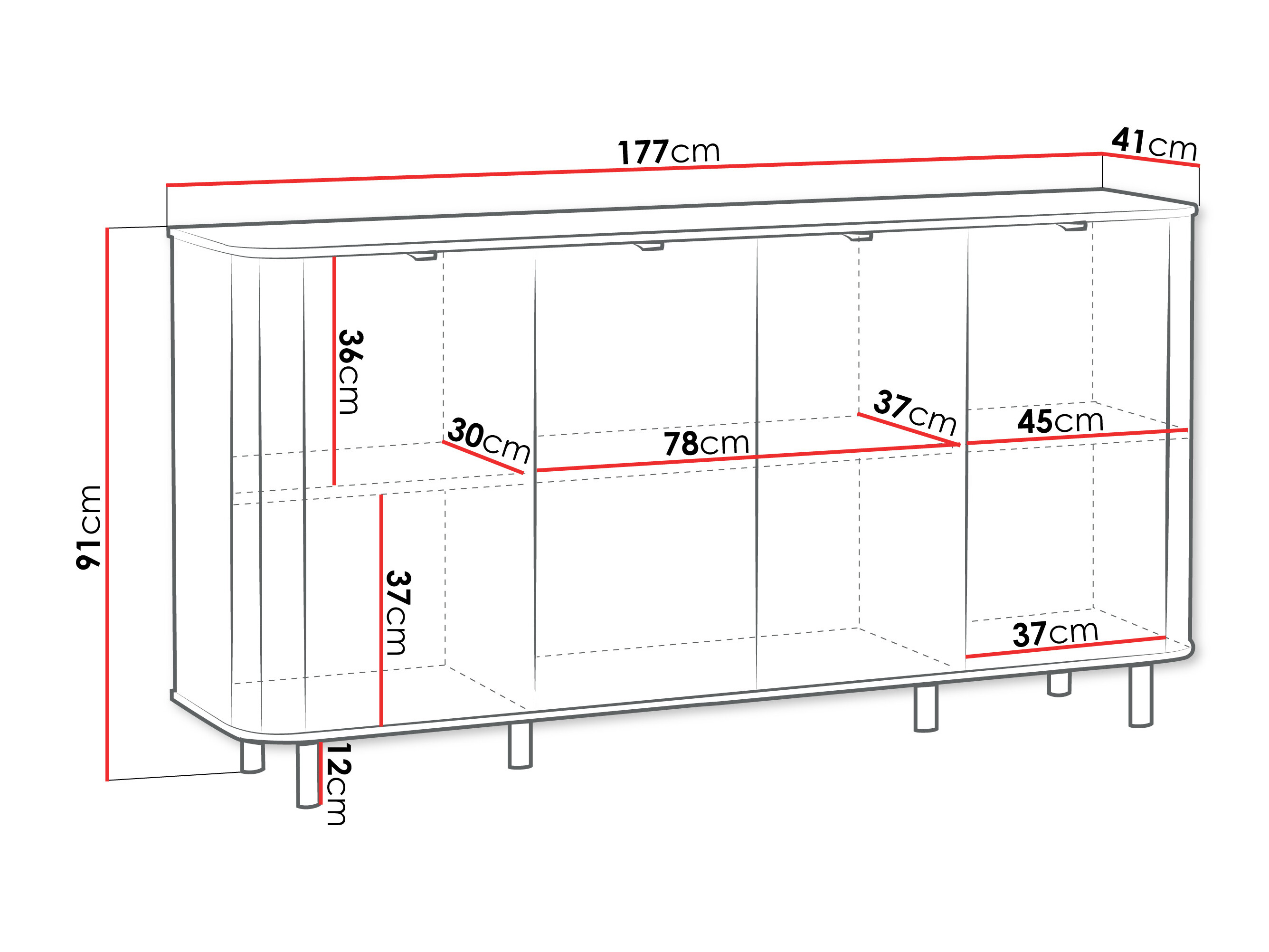 Sideboard Larala 101 (Grey beige)