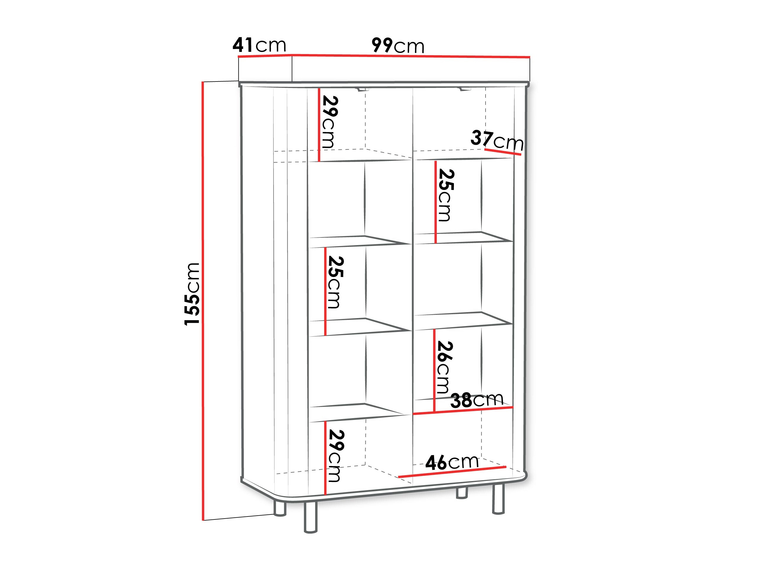 Bookcase Larala 109 (White)