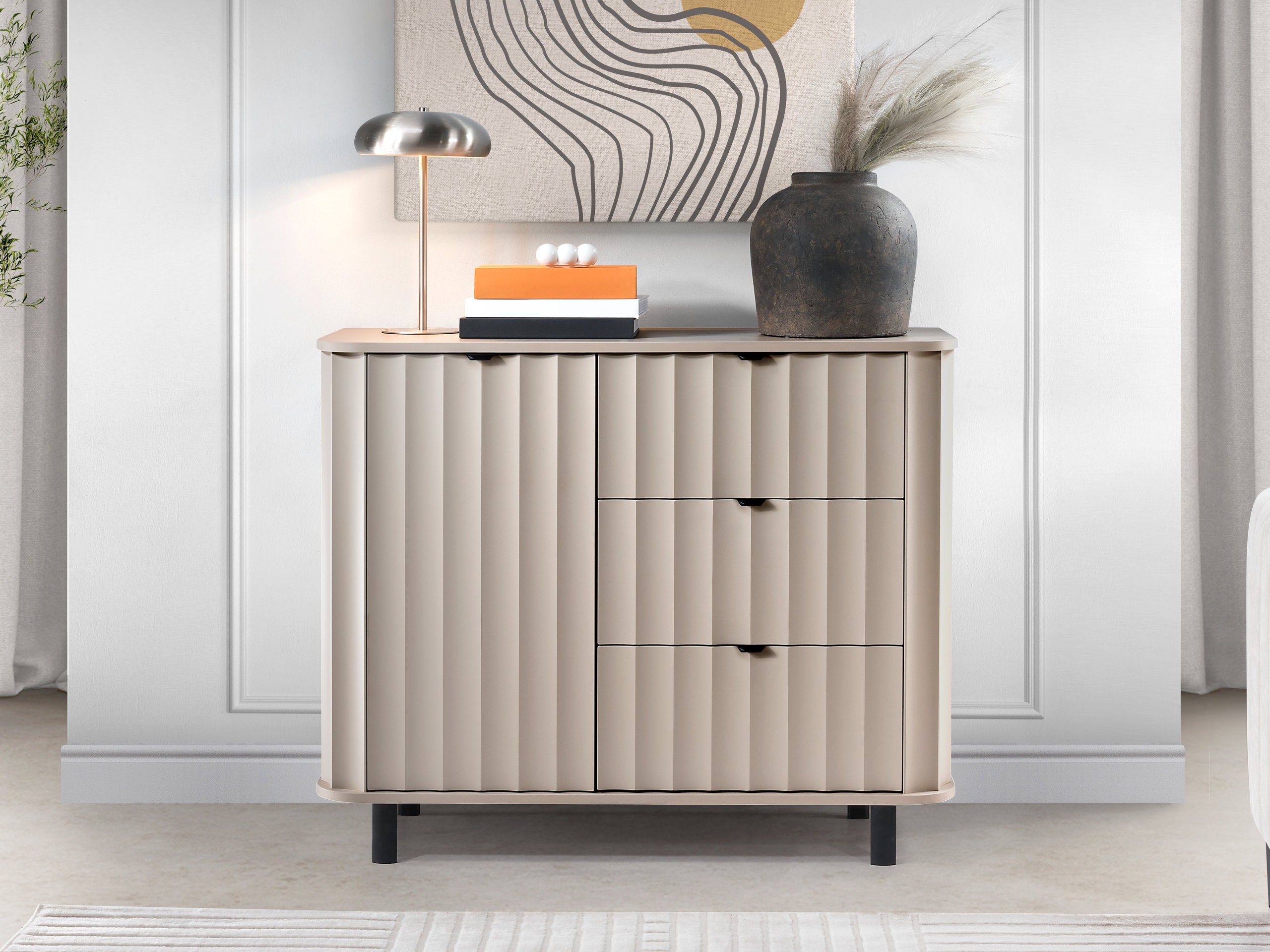 Chest of drawers Larala 102 (Grey beige)