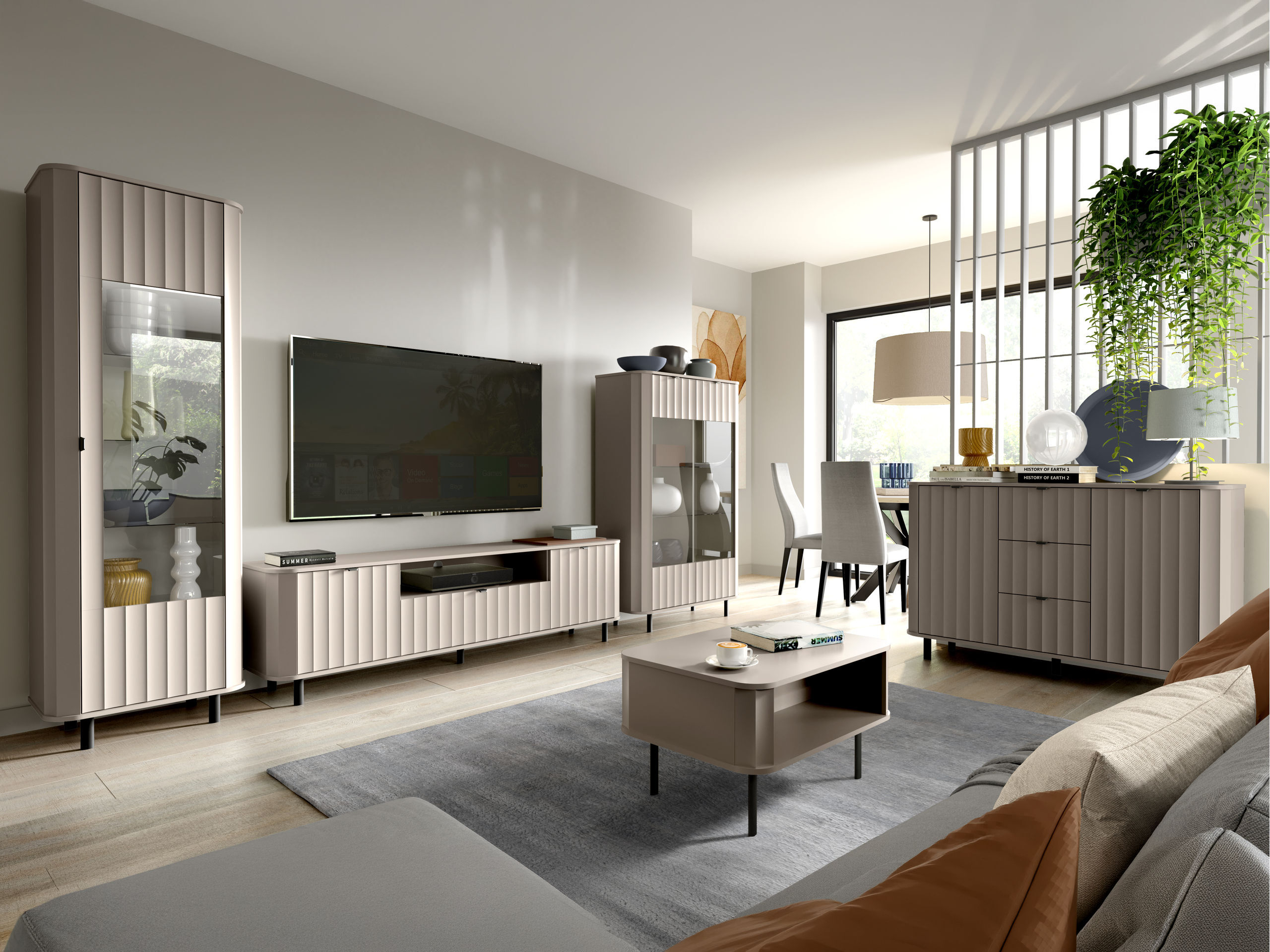 TV stand Larala 105 (Grey beige)