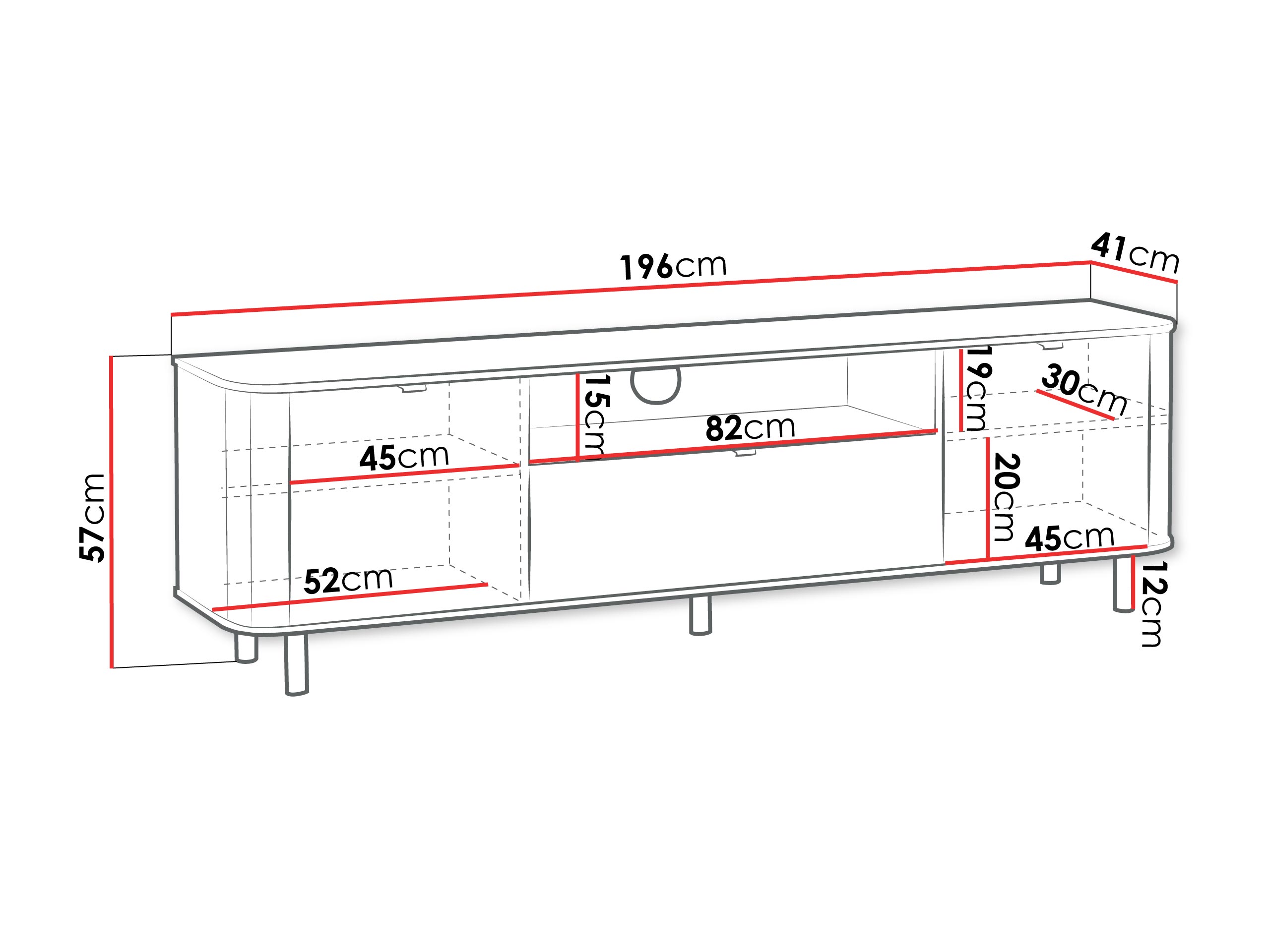 TV stand Larala 105 (White)