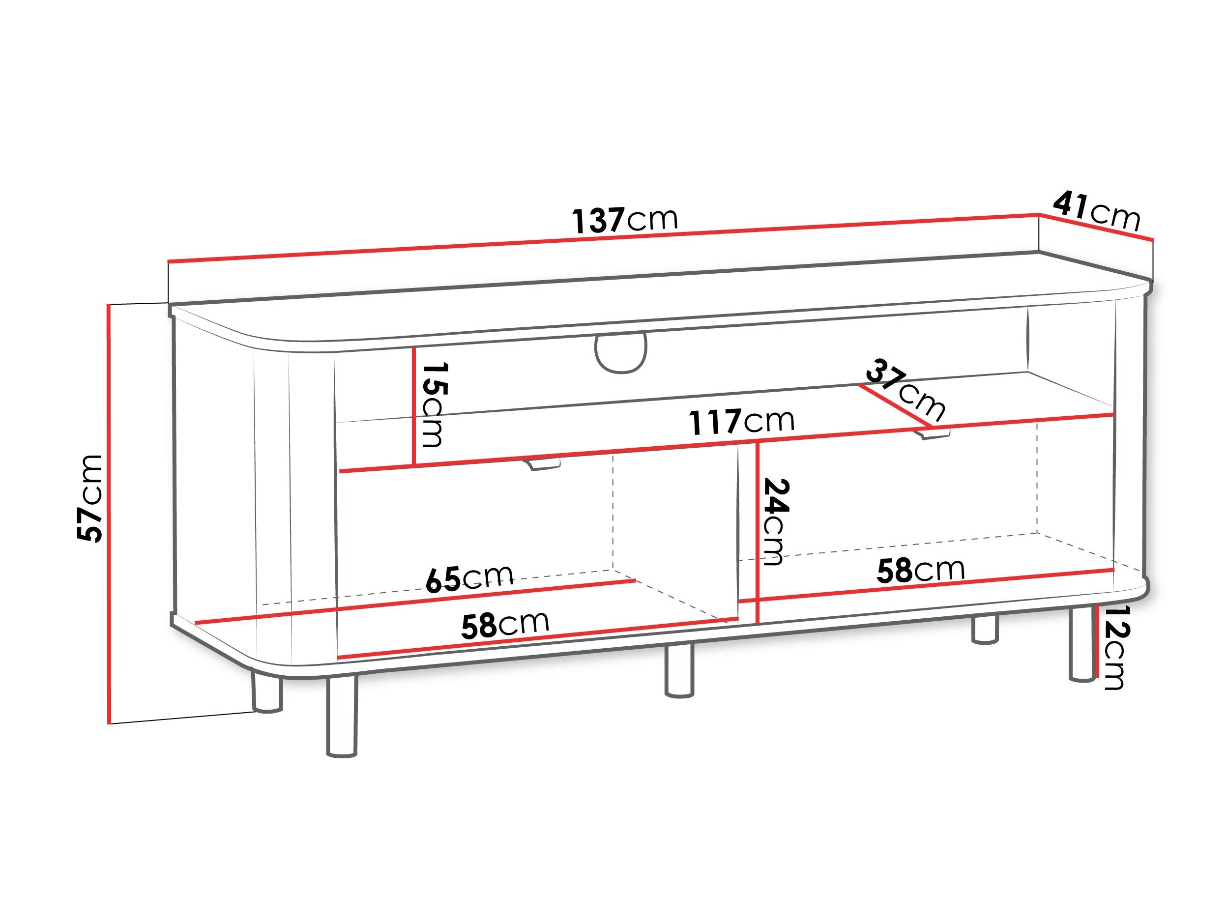 TV stand Larala 106 (Grey beige)