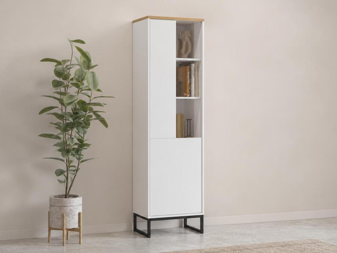 Bookcase Camtolo 104 (White + Light oak)