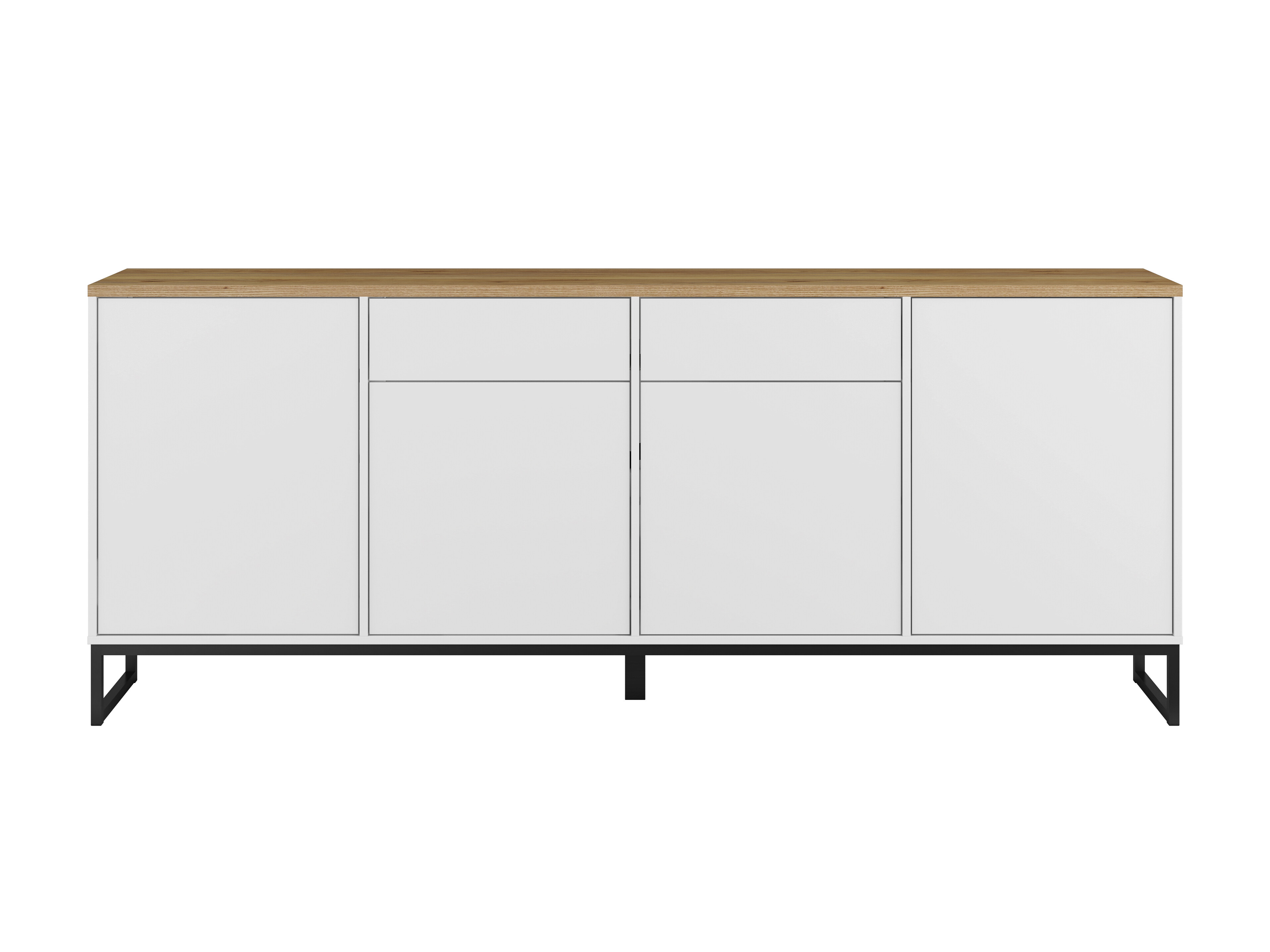 Chest of drawers Camtolo 102 (White + Light oak)