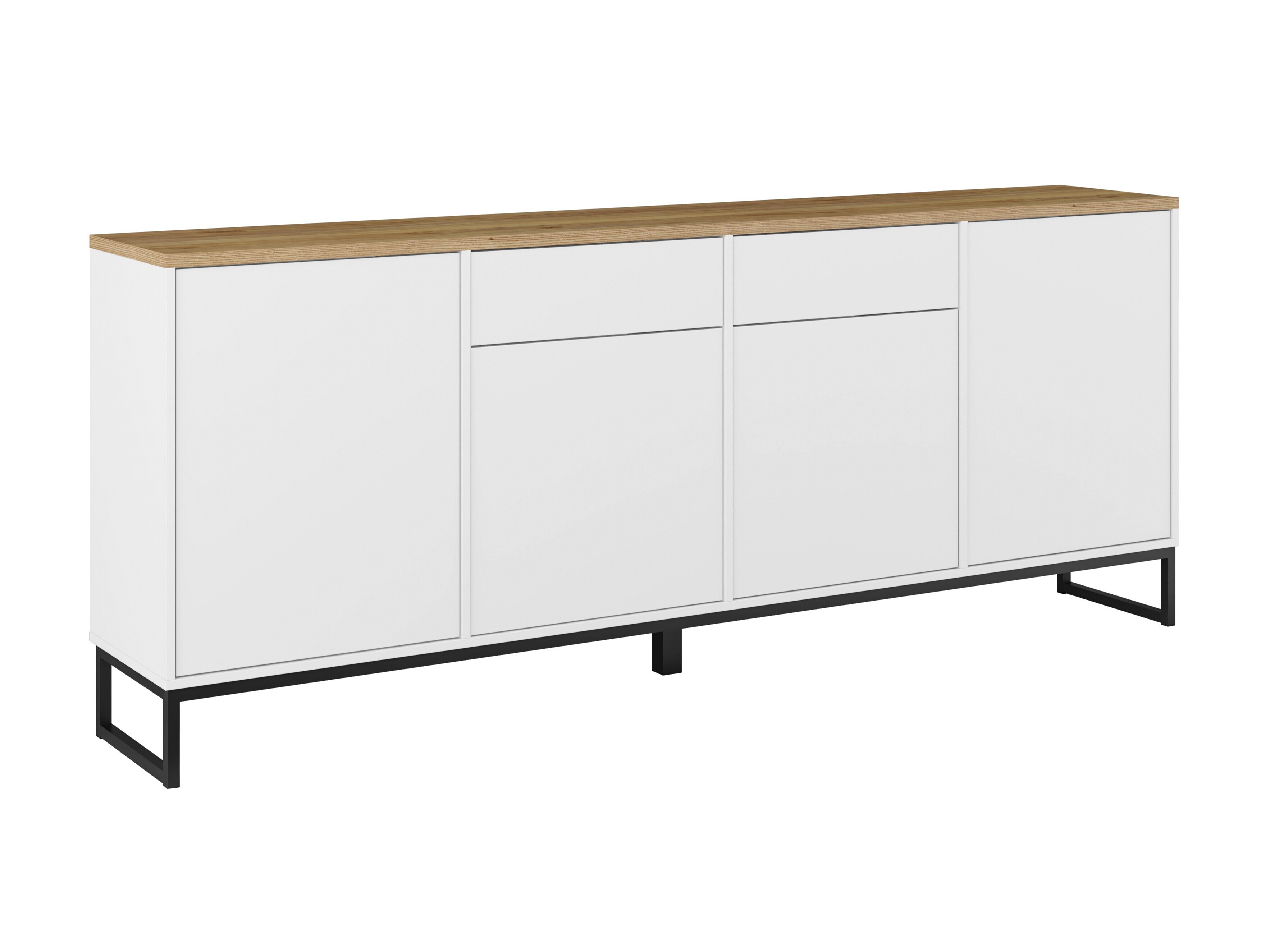 Chest of drawers Camtolo 102 (White + Light oak)