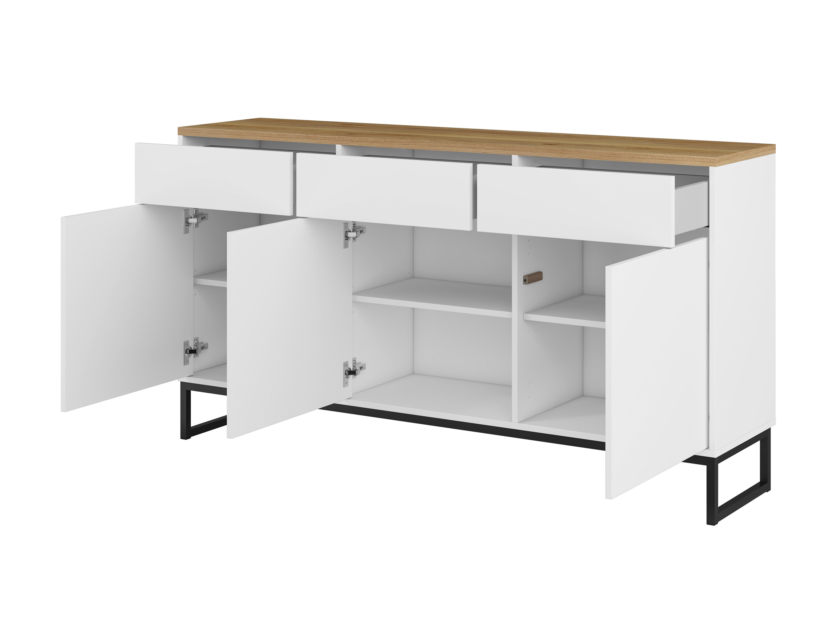Chest of drawers Camtolo 103 (White + Light oak)