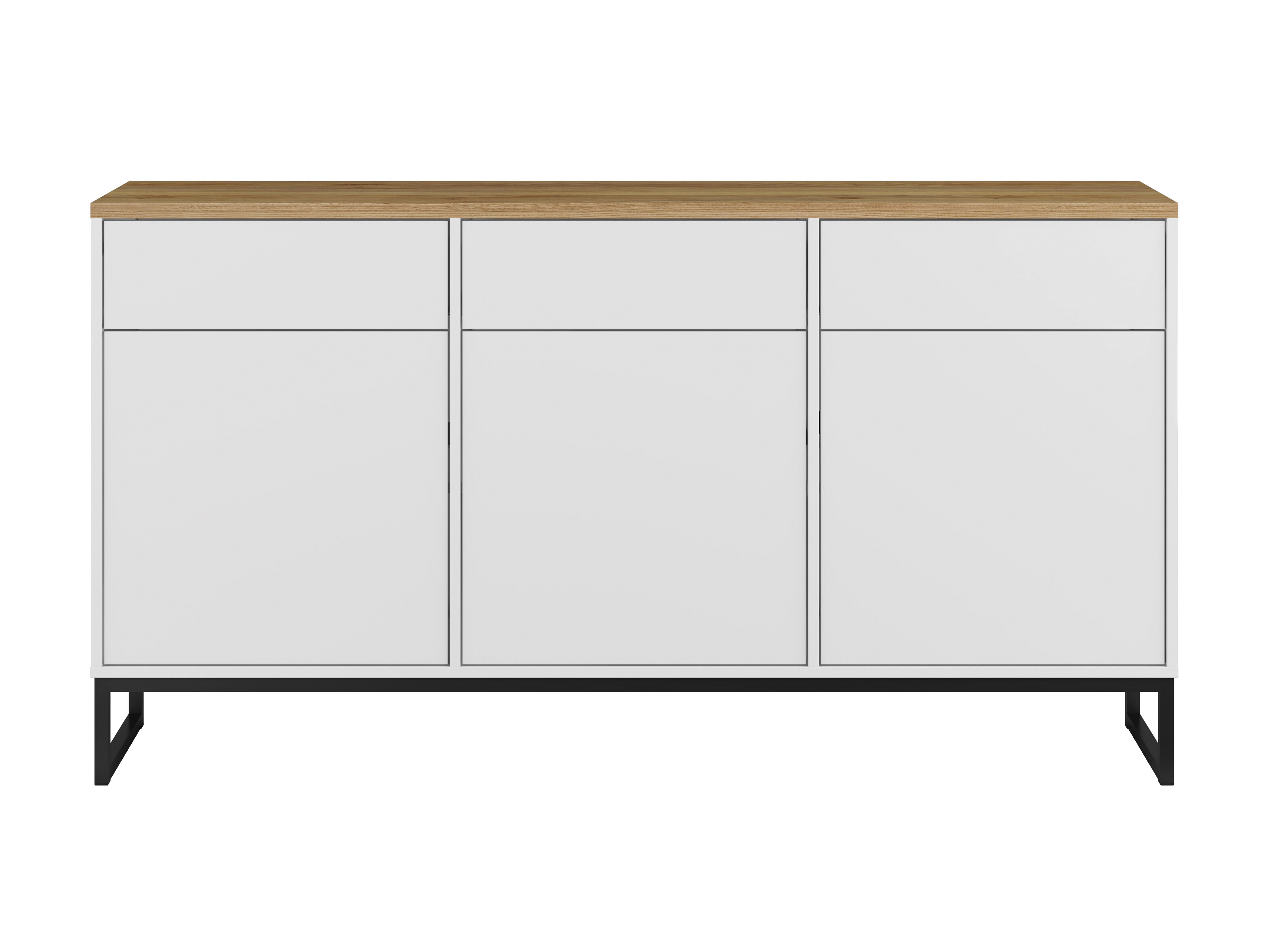 Chest of drawers Camtolo 103 (White + Light oak)