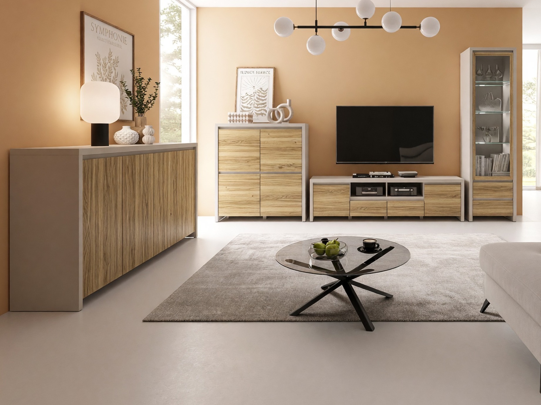TV stand Nolroma 143 (Cashmere + Oak)