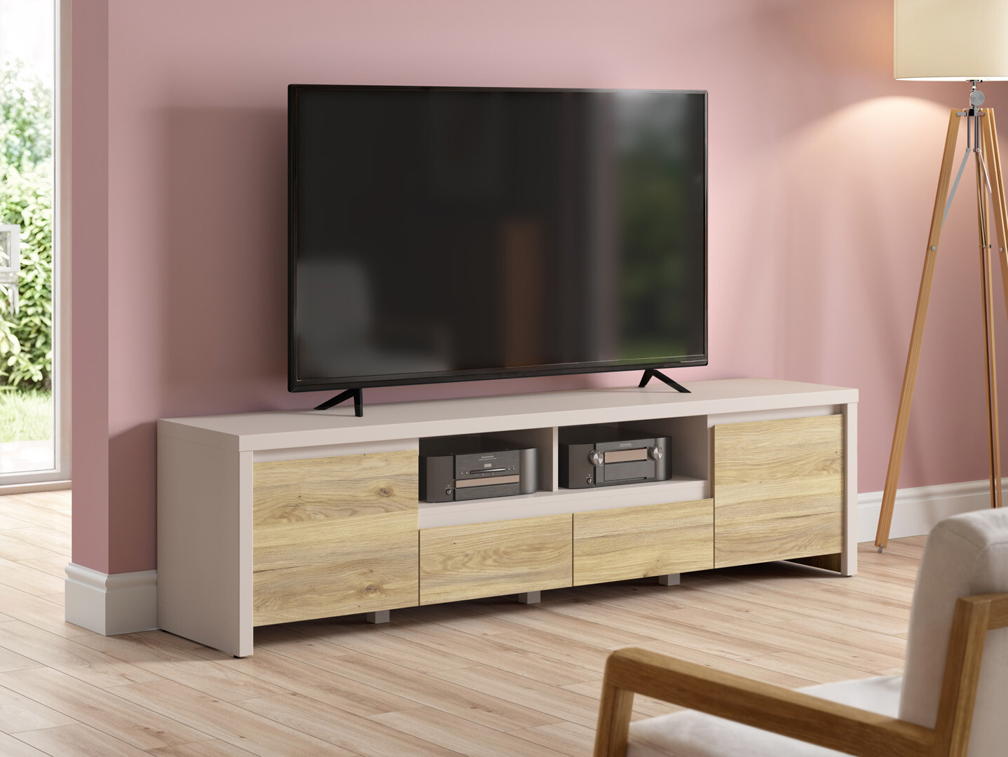 TV stand Nolroma 143 (Cashmere + Oak)