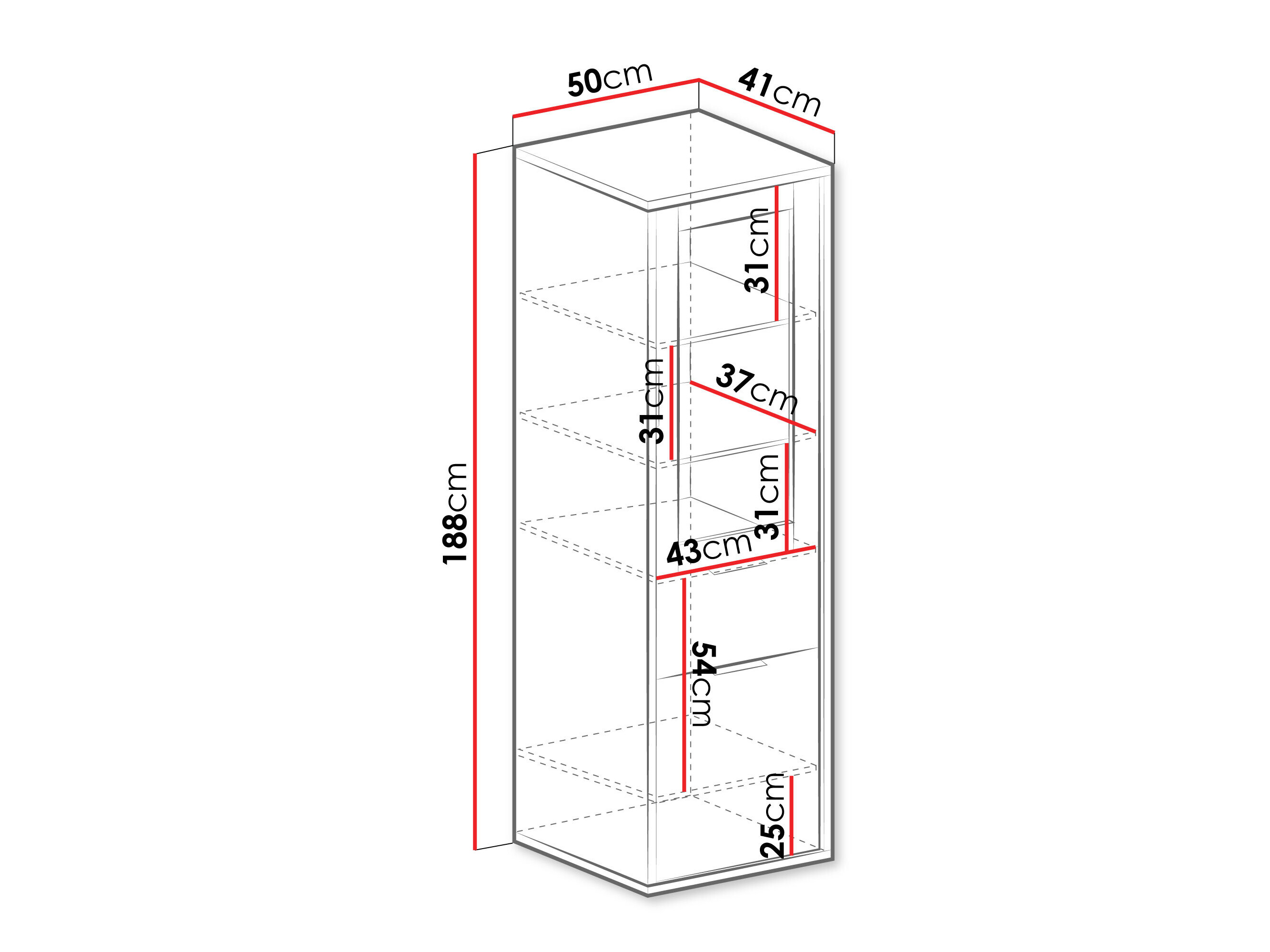 Bookcase Lorsali 101