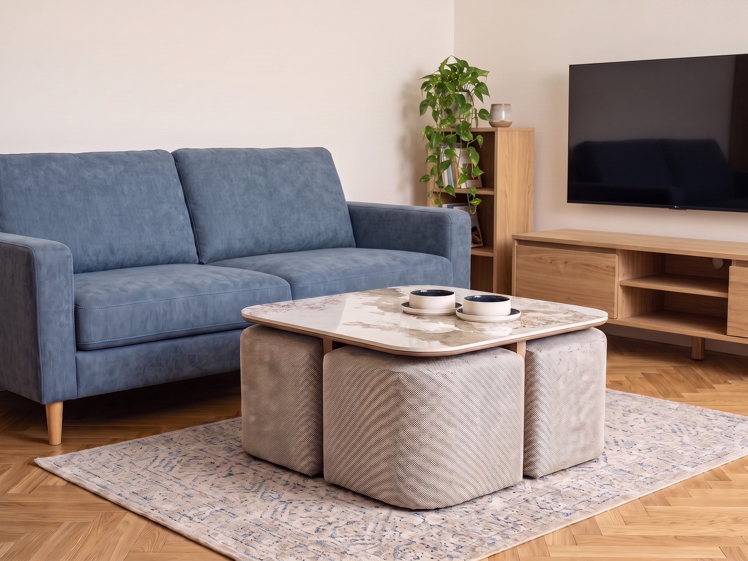 Coffee table Houston 2220 Ottomans included